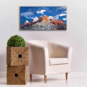 'Zion Mountain Clouds' by Thomas Haney, Giclee Canvas Wall Art,40 x 20