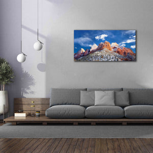 'Zion Mountain Clouds' by Thomas Haney, Giclee Canvas Wall Art,60 x 30