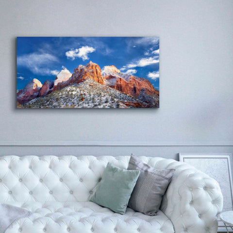 Image of 'Zion Mountain Clouds' by Thomas Haney, Giclee Canvas Wall Art,60 x 30