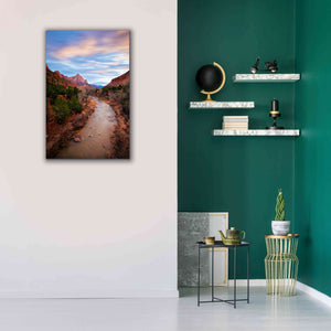 'Zion River Vert' by Thomas Haney, Giclee Canvas Wall Art,26 x 40