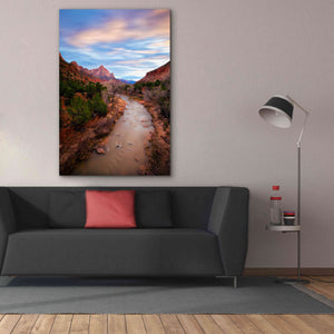 'Zion River Vert' by Thomas Haney, Giclee Canvas Wall Art,40 x 60