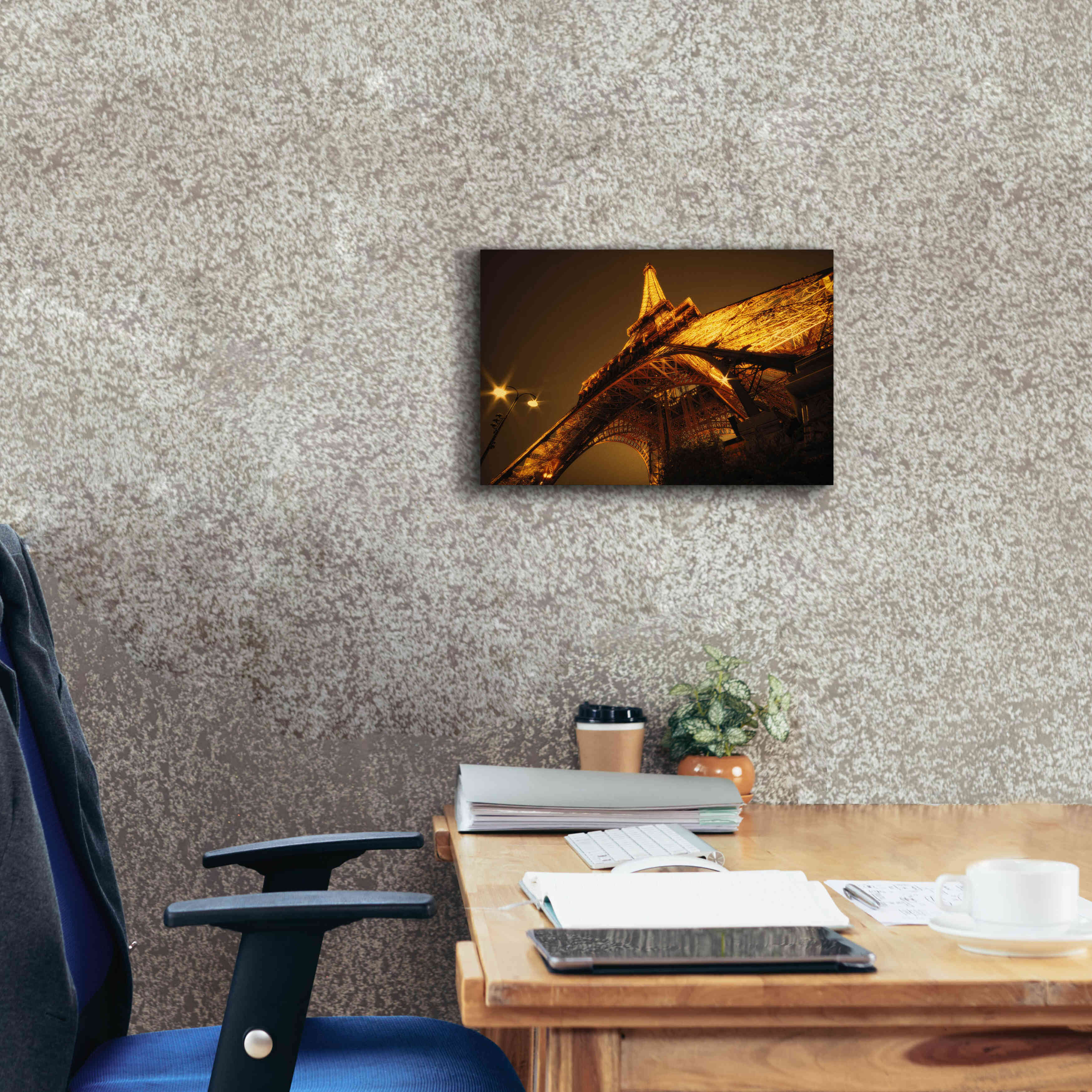 'Side Effect Eiffel' by Sebastien Lory, Giclee Canvas Wall Art,18 x 12