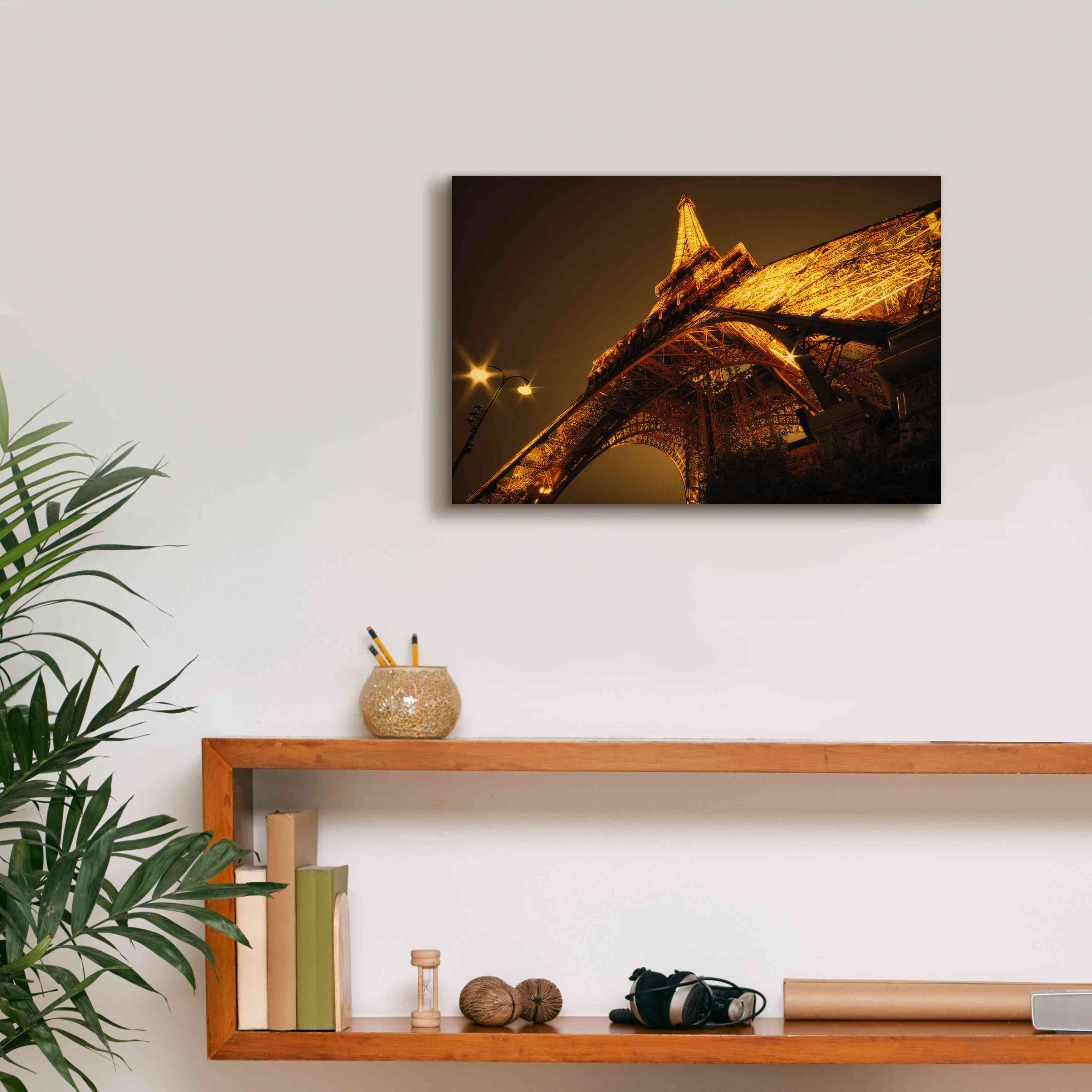 'Side Effect Eiffel' by Sebastien Lory, Giclee Canvas Wall Art,18 x 12