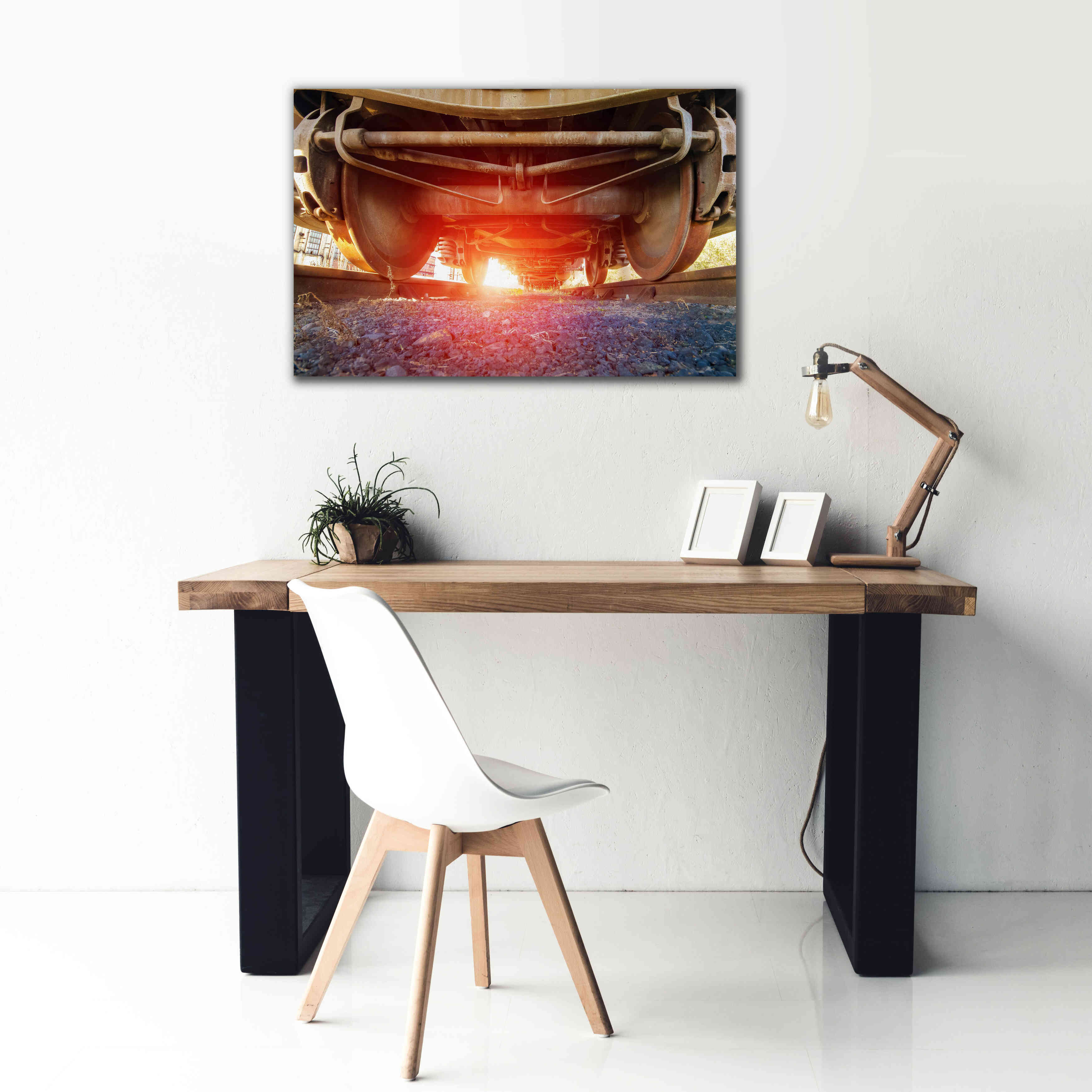 'Atomic Train' by Sebastien Lory, Giclee Canvas Wall Art,40 x 26