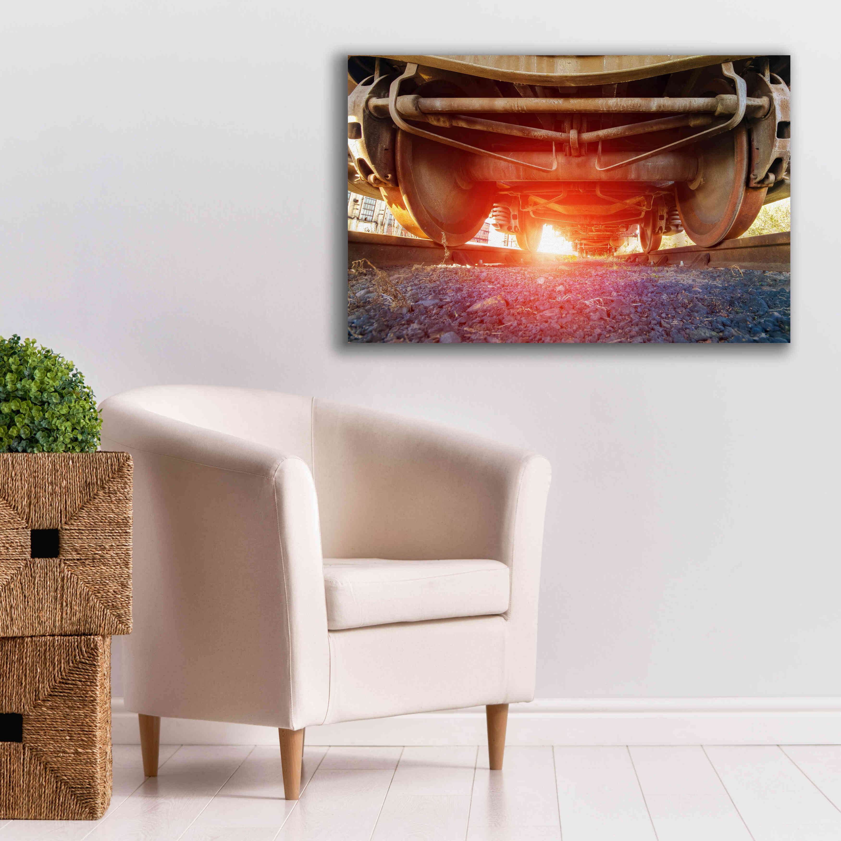 'Atomic Train' by Sebastien Lory, Giclee Canvas Wall Art,40 x 26