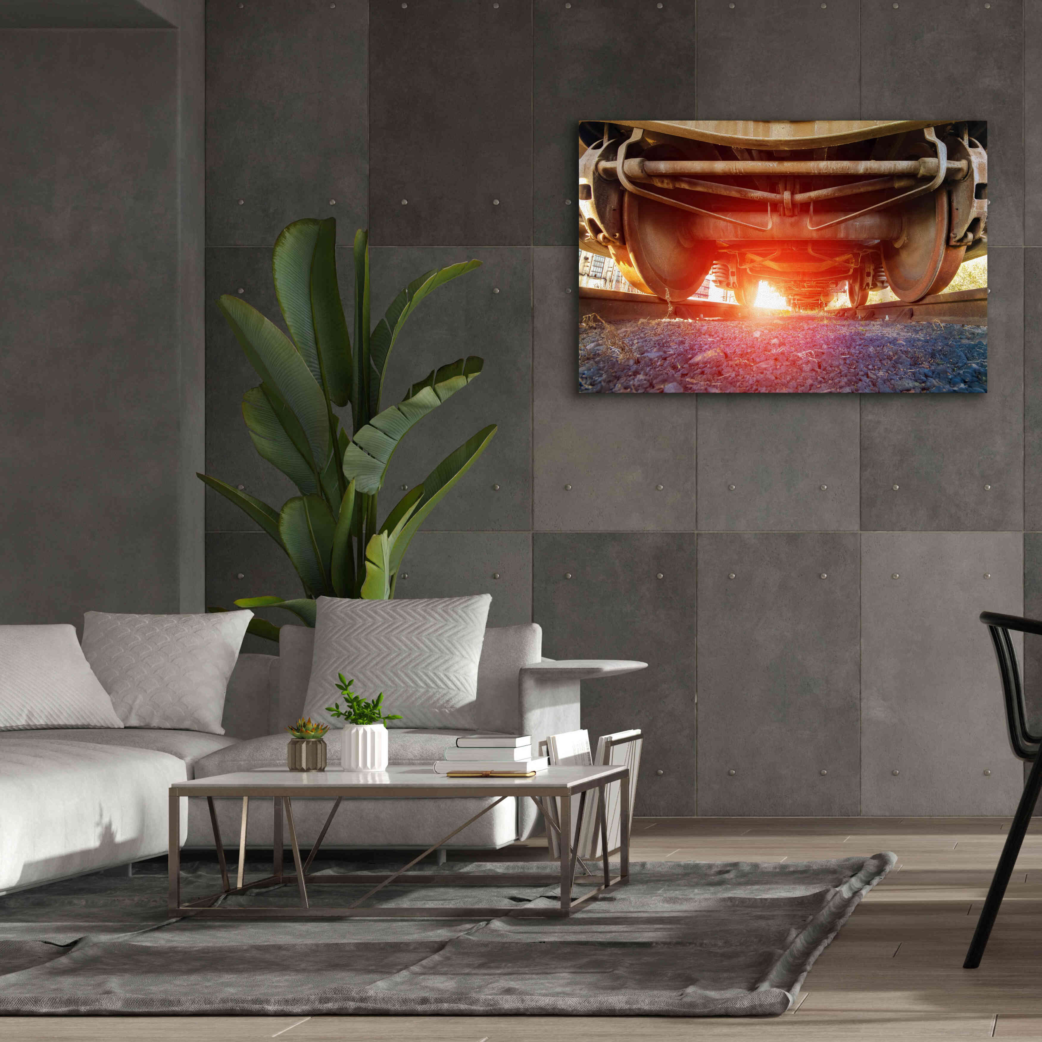 'Atomic Train' by Sebastien Lory, Giclee Canvas Wall Art,60 x 40