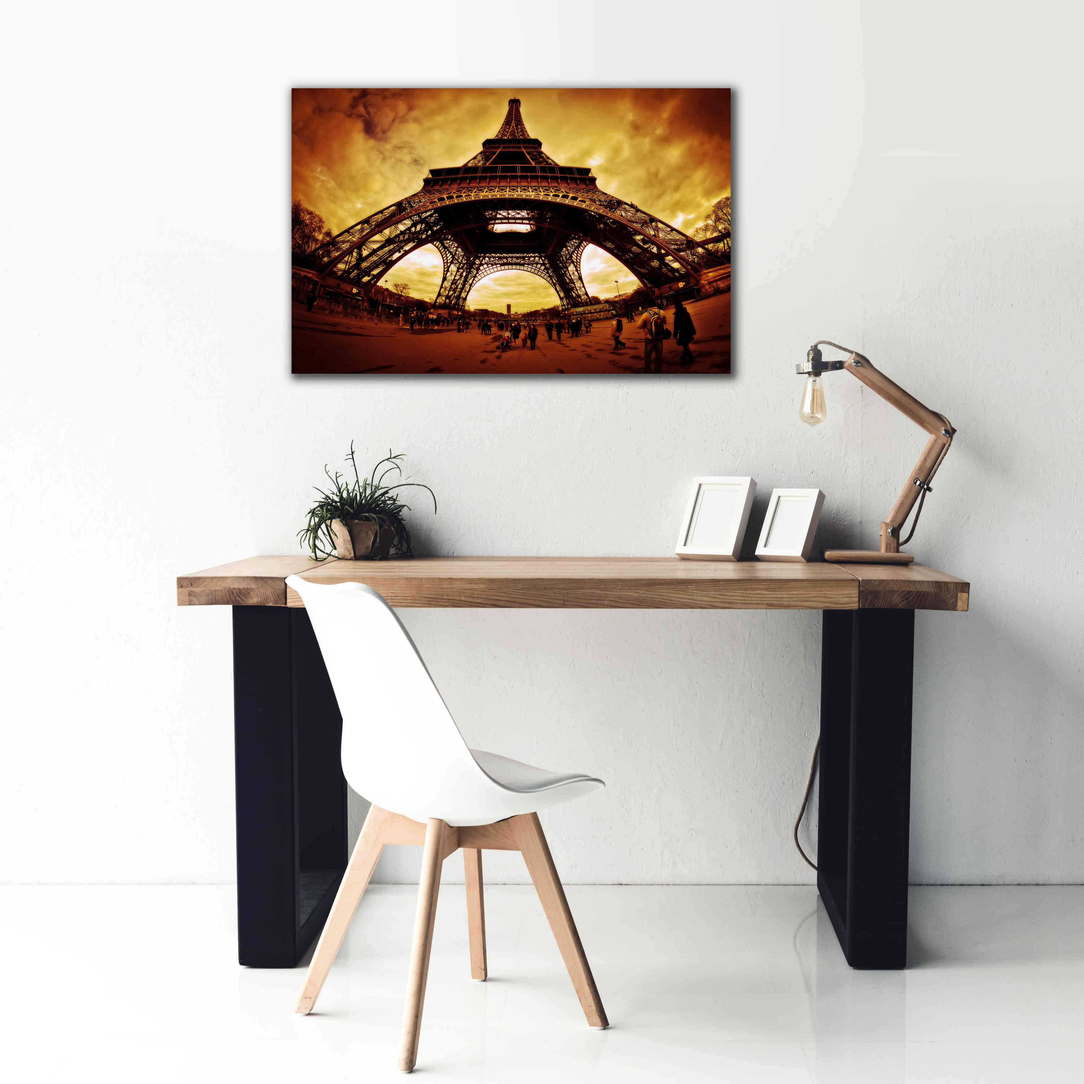 'Eiffel Apocalypse Color' by Sebastien Lory, Giclee Canvas Wall Art,40 x 26