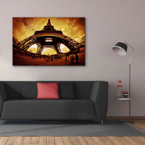 Image of 'Eiffel Apocalypse Color' by Sebastien Lory, Giclee Canvas Wall Art,60 x 40