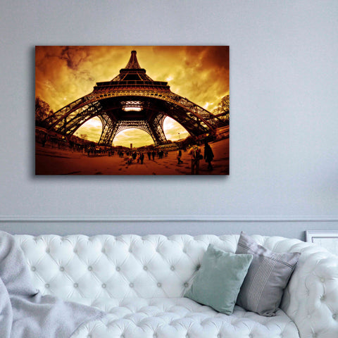 Image of 'Eiffel Apocalypse Color' by Sebastien Lory, Giclee Canvas Wall Art,60 x 40
