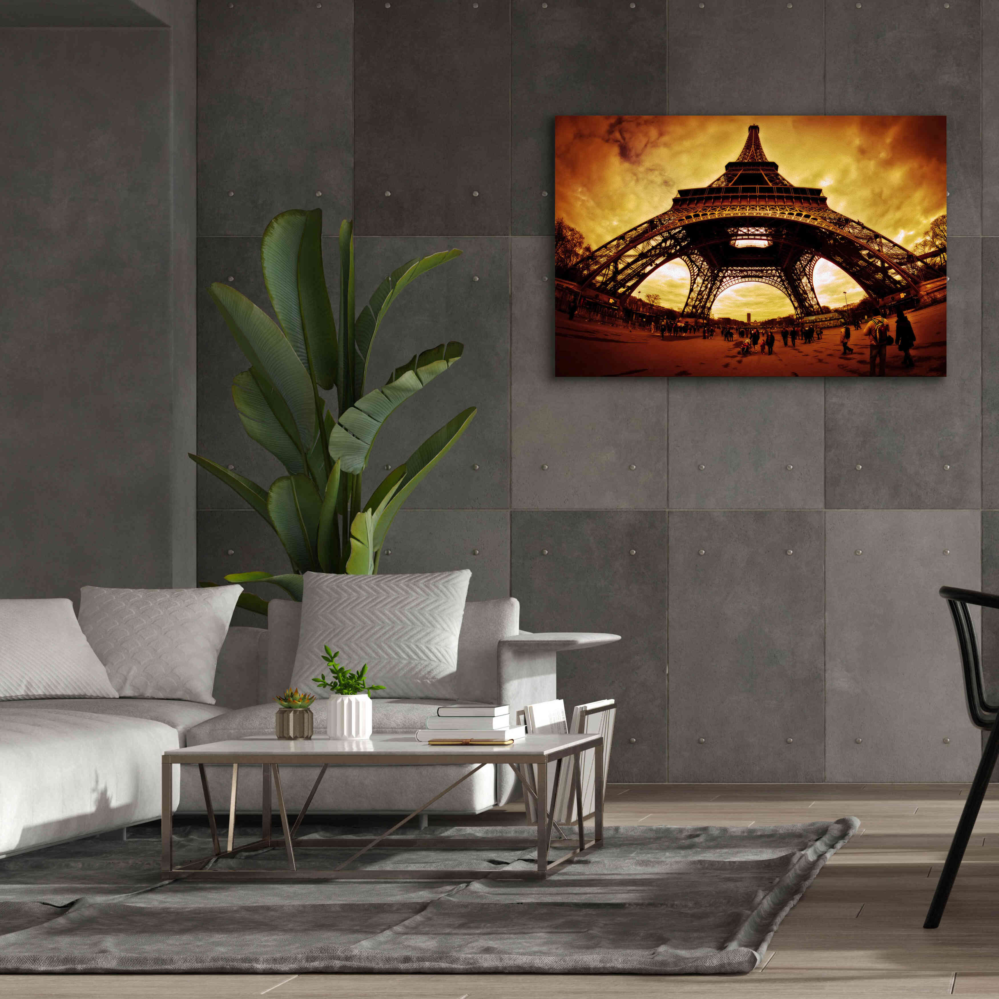 'Eiffel Apocalypse Color' by Sebastien Lory, Giclee Canvas Wall Art,60 x 40