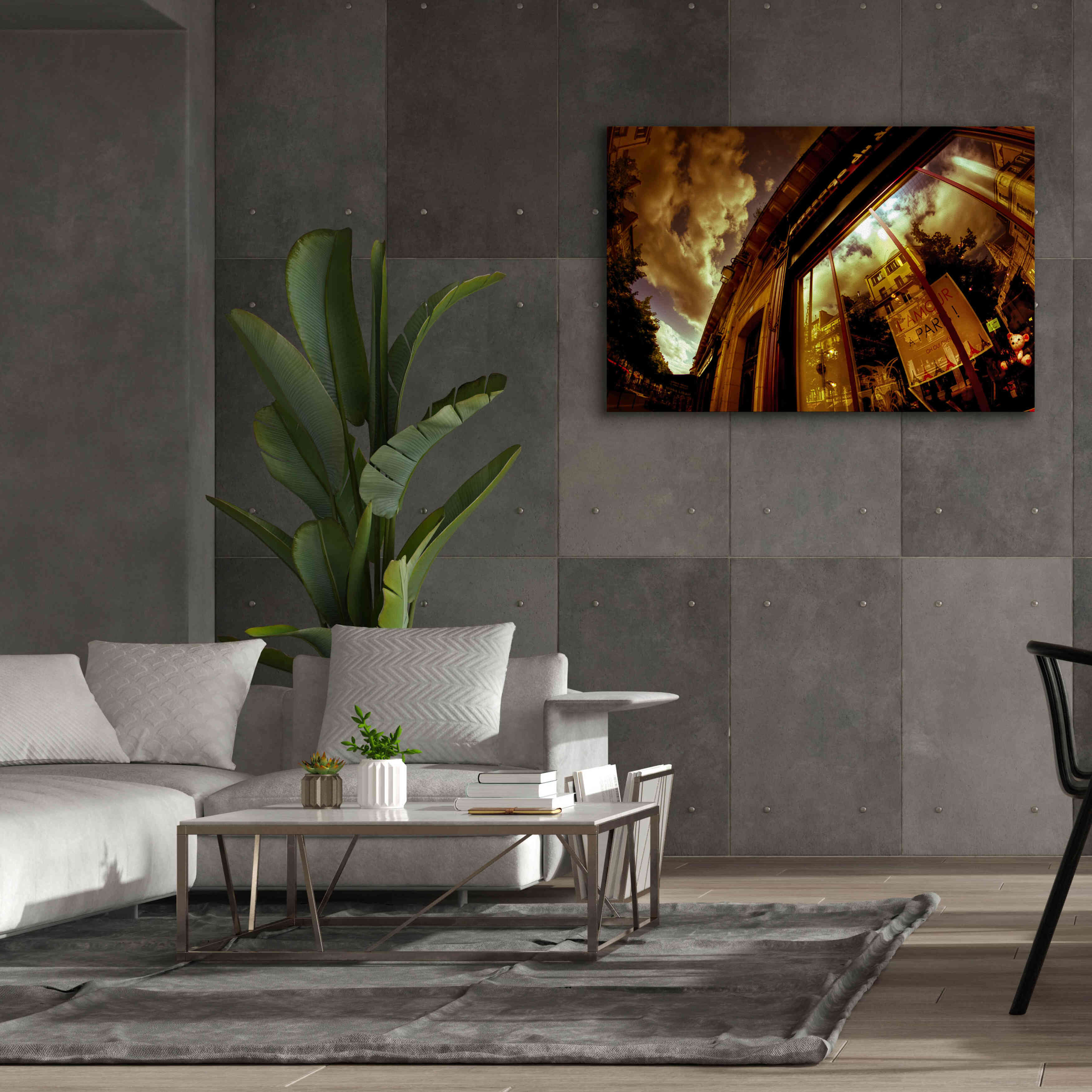 'Love In Paris' by Sebastien Lory, Giclee Canvas Wall Art,60 x 40