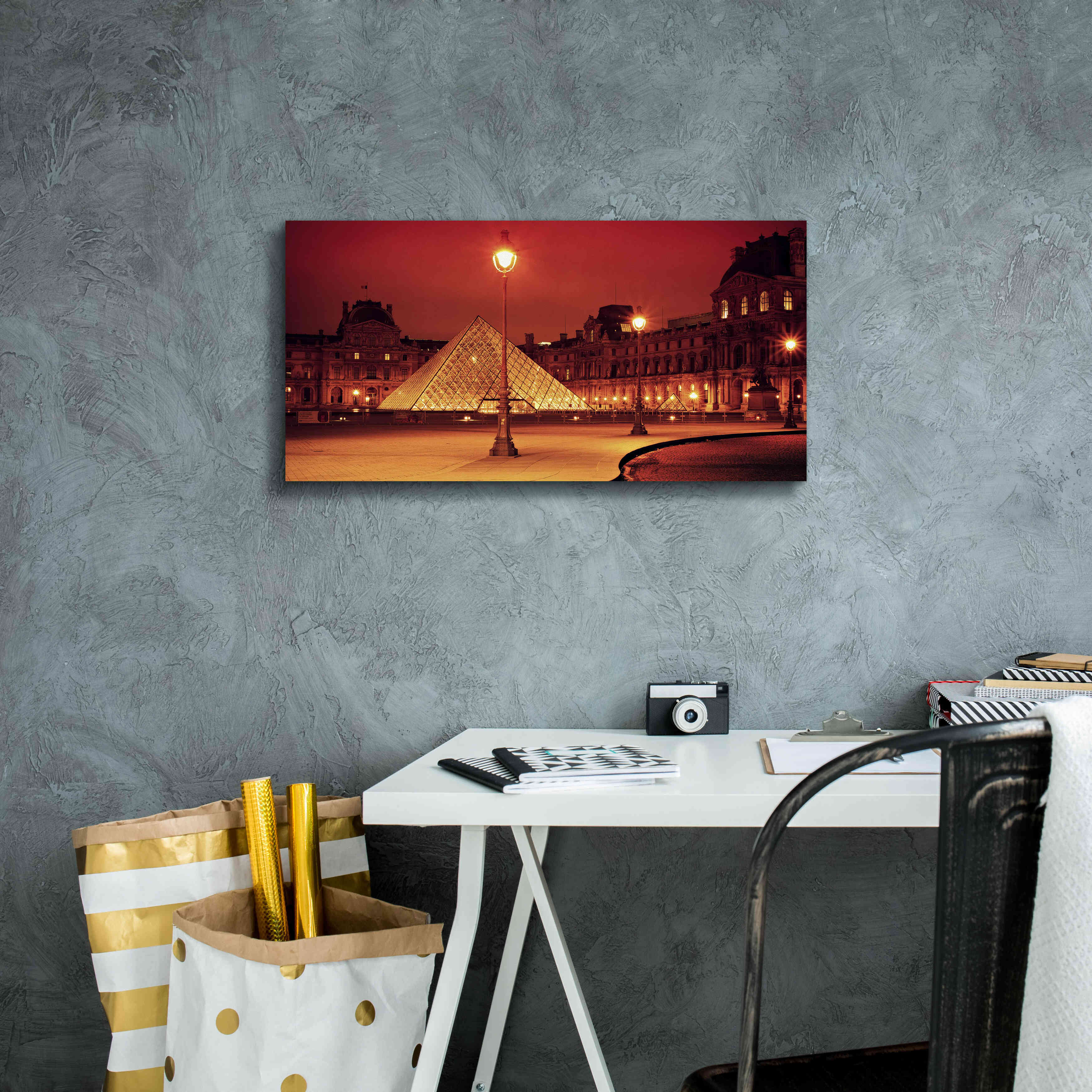 'Louvre' by Sebastien Lory, Giclee Canvas Wall Art,24 x 12