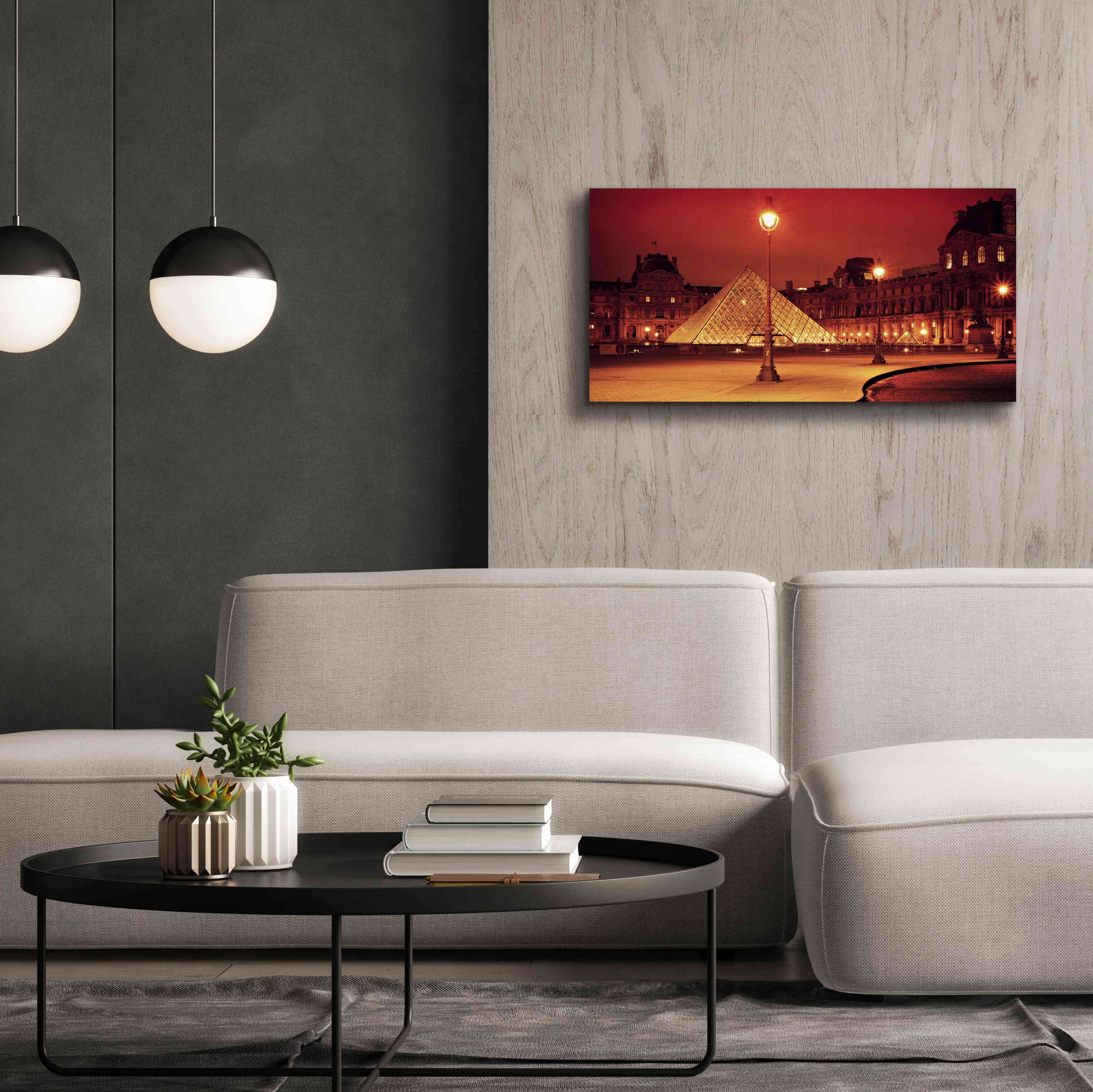 'Louvre' by Sebastien Lory, Giclee Canvas Wall Art,40 x 20