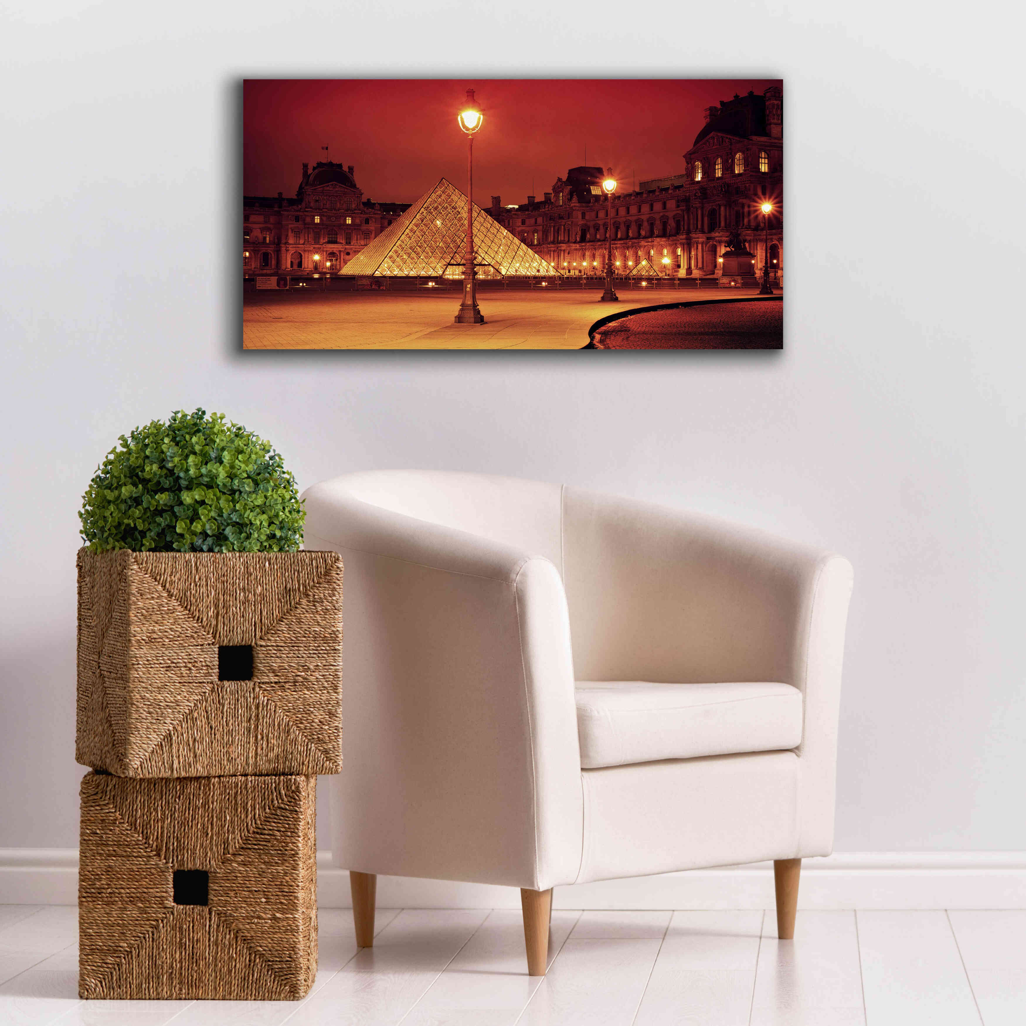 'Louvre' by Sebastien Lory, Giclee Canvas Wall Art,40 x 20