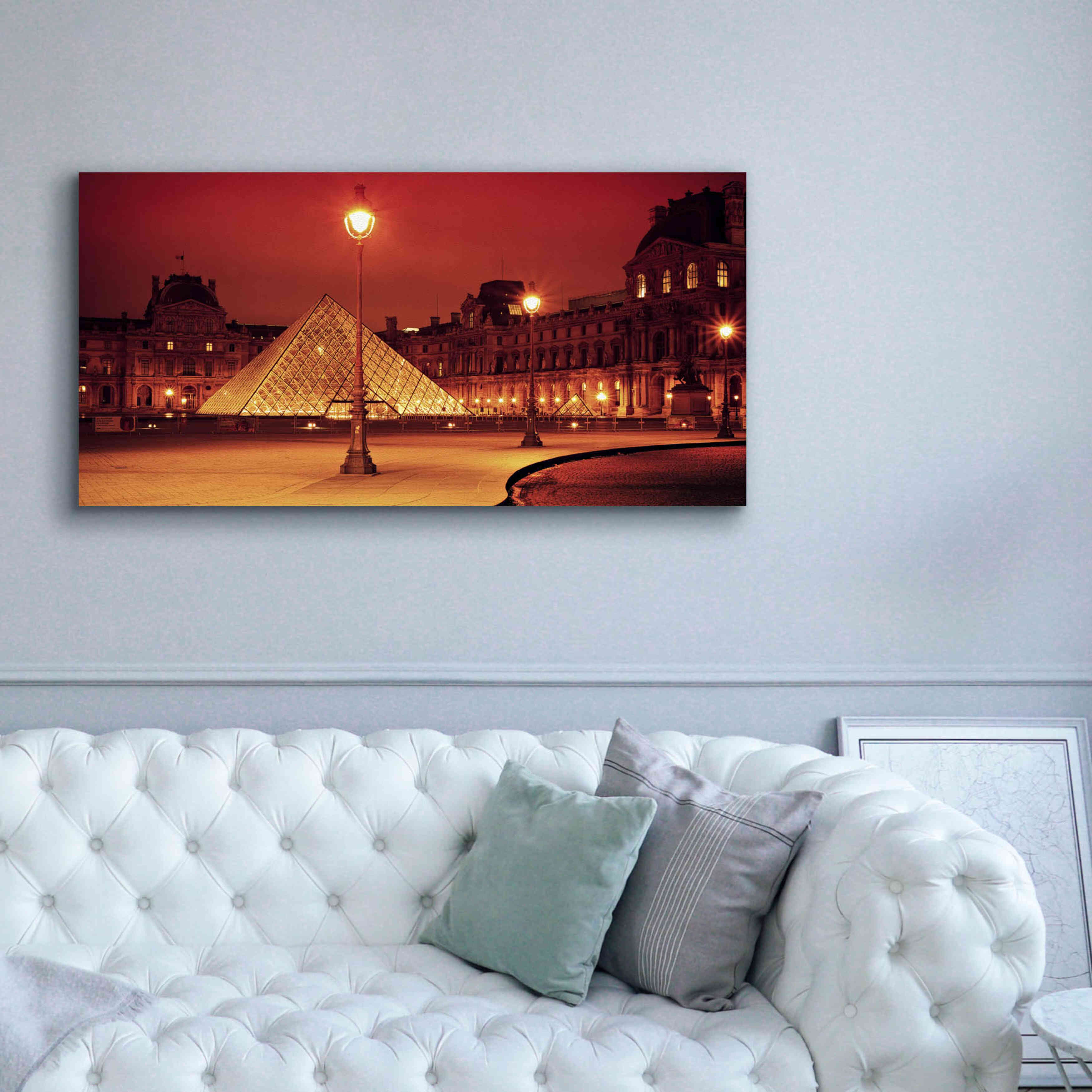'Louvre' by Sebastien Lory, Giclee Canvas Wall Art,60 x 30
