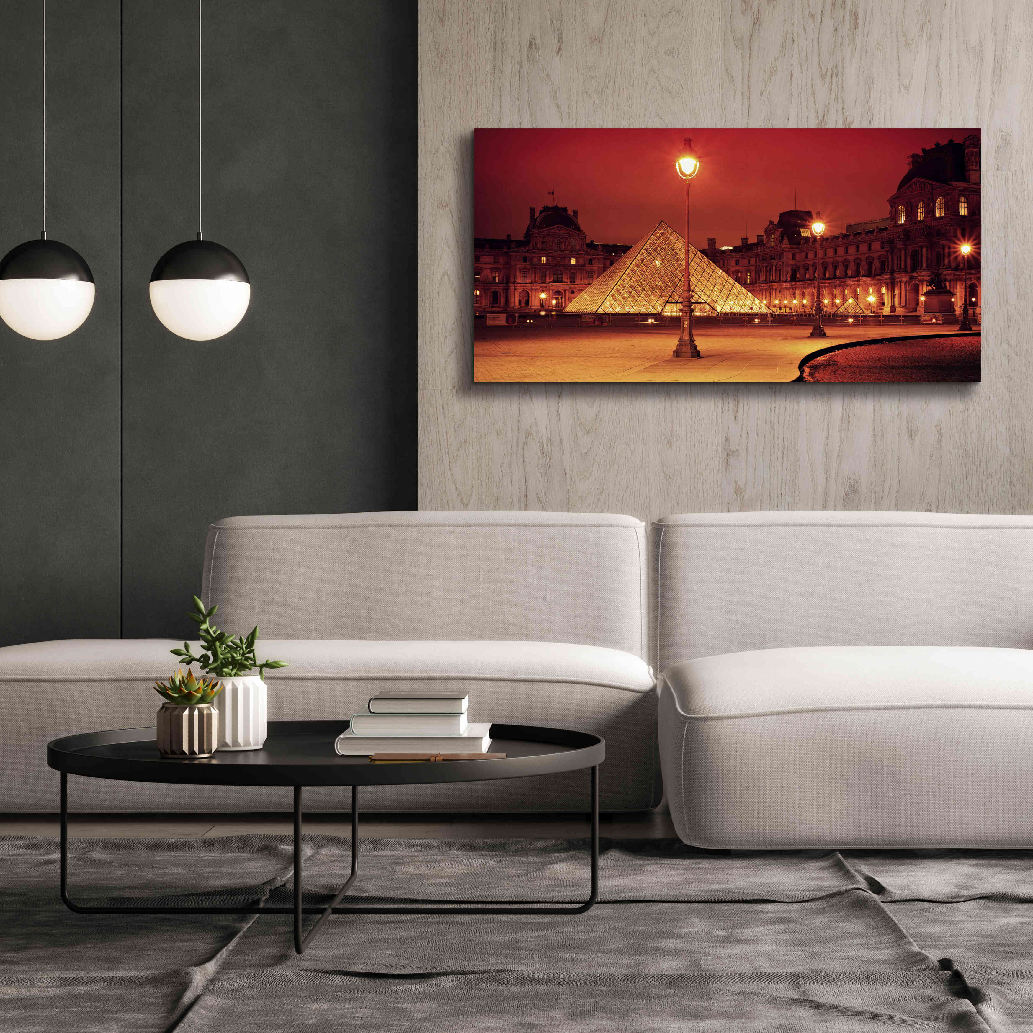 'Louvre' by Sebastien Lory, Giclee Canvas Wall Art,60 x 30