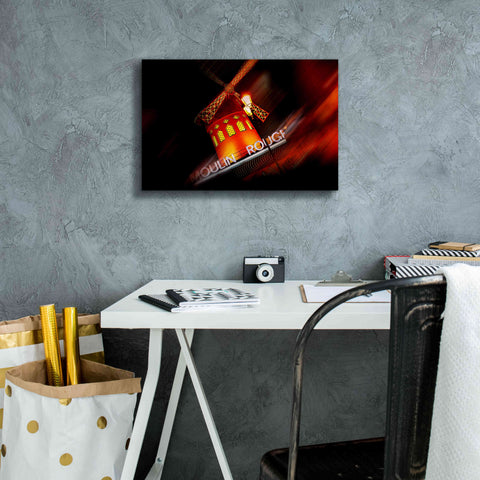 Image of 'Moulin Rouge' by Sebastien Lory, Giclee Canvas Wall Art,18 x 12