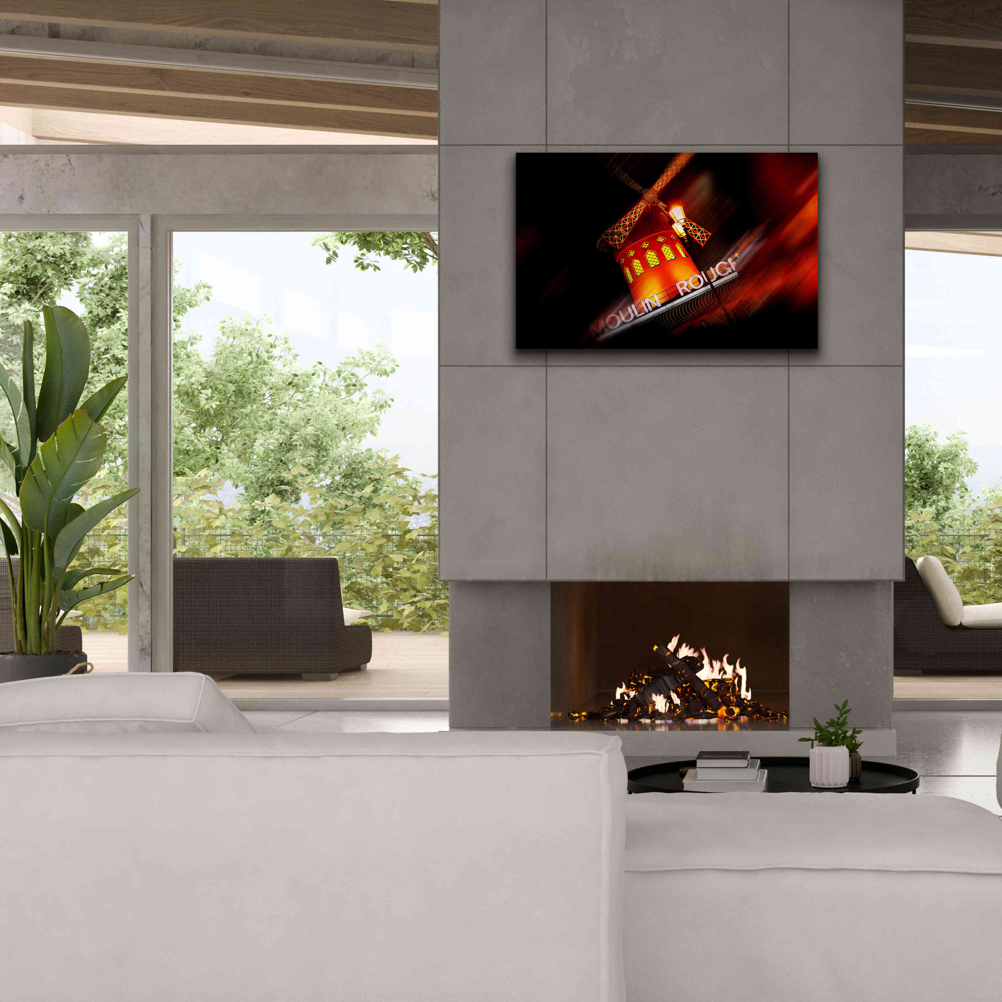 'Moulin Rouge' by Sebastien Lory, Giclee Canvas Wall Art,40 x 26