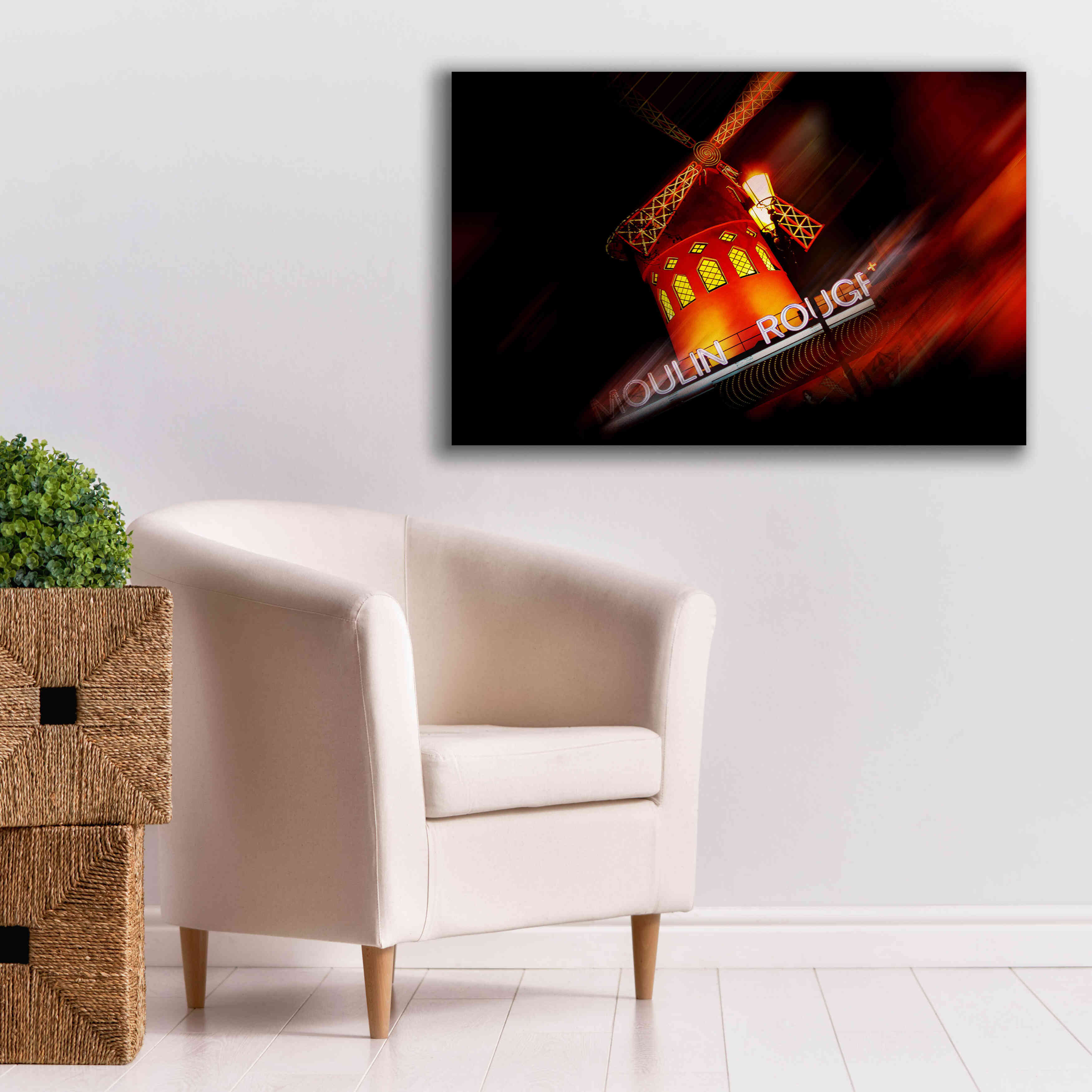 'Moulin Rouge' by Sebastien Lory, Giclee Canvas Wall Art,40 x 26