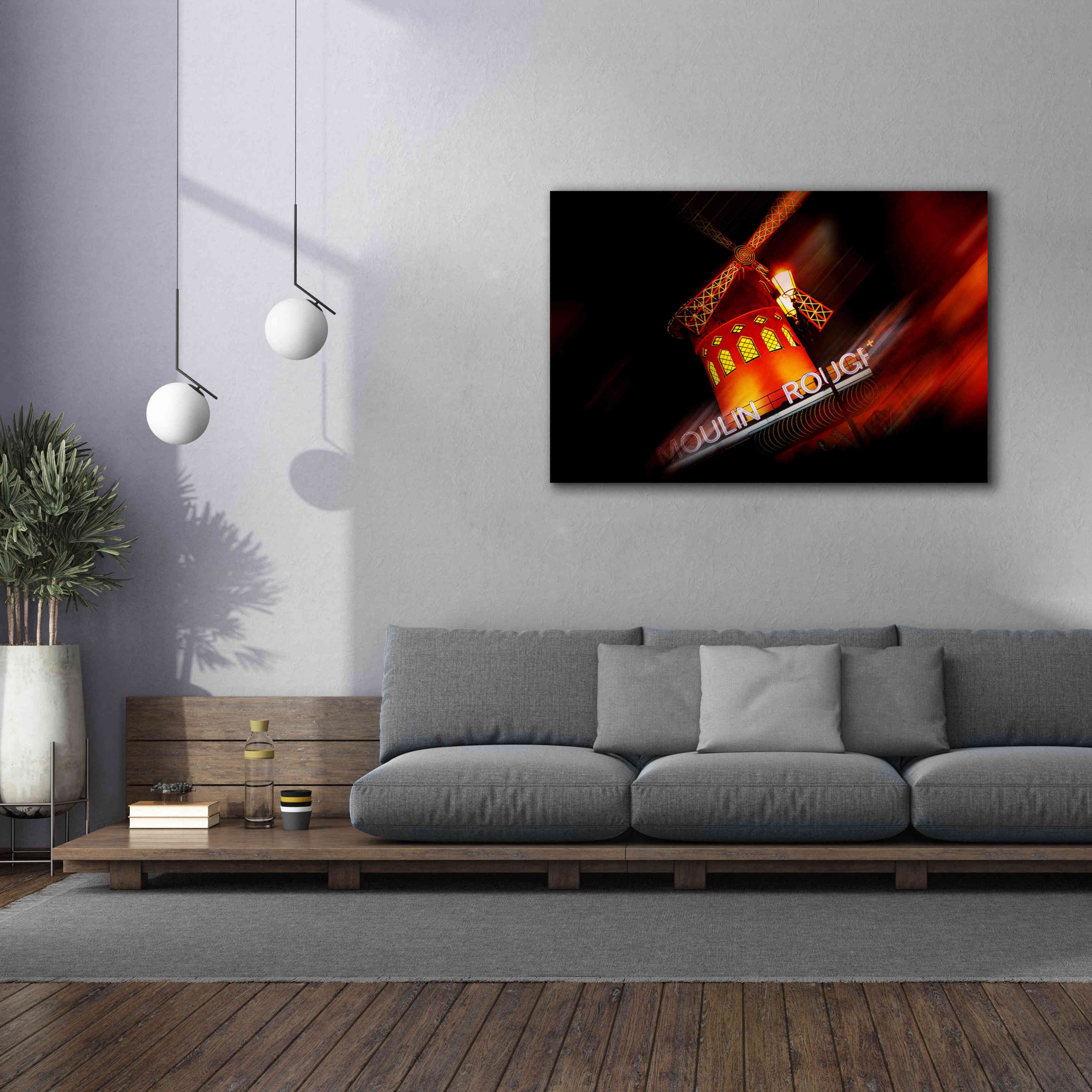 'Moulin Rouge' by Sebastien Lory, Giclee Canvas Wall Art,60 x 40
