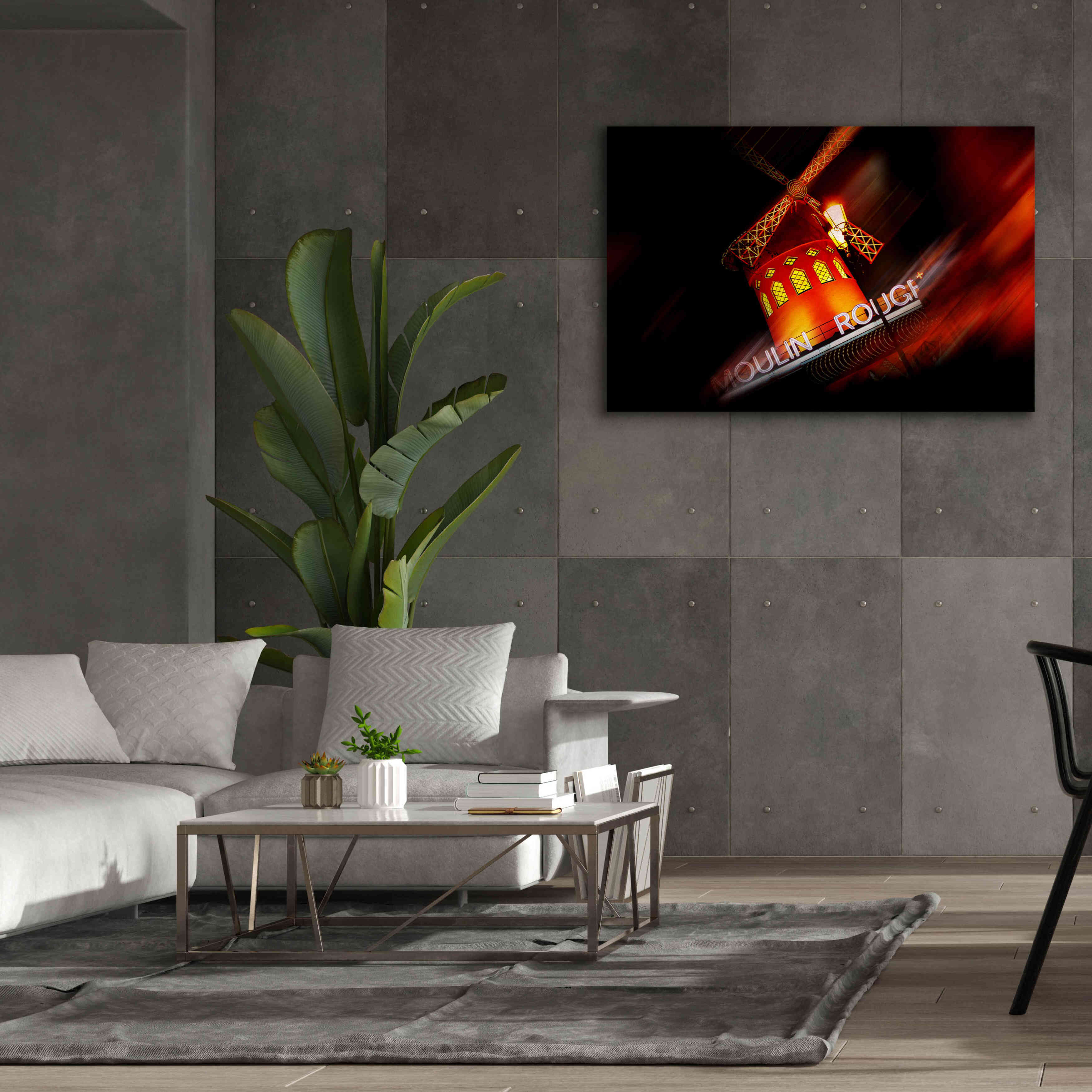 'Moulin Rouge' by Sebastien Lory, Giclee Canvas Wall Art,60 x 40