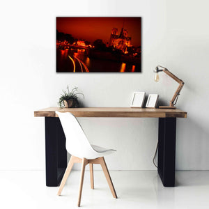 'Red Night' by Sebastien Lory, Giclee Canvas Wall Art,40 x 26