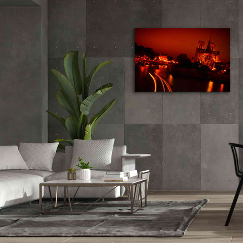Image of 'Red Night' by Sebastien Lory, Giclee Canvas Wall Art,60 x 40