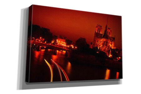 'Red Night' by Sebastien Lory, Giclee Canvas Wall Art