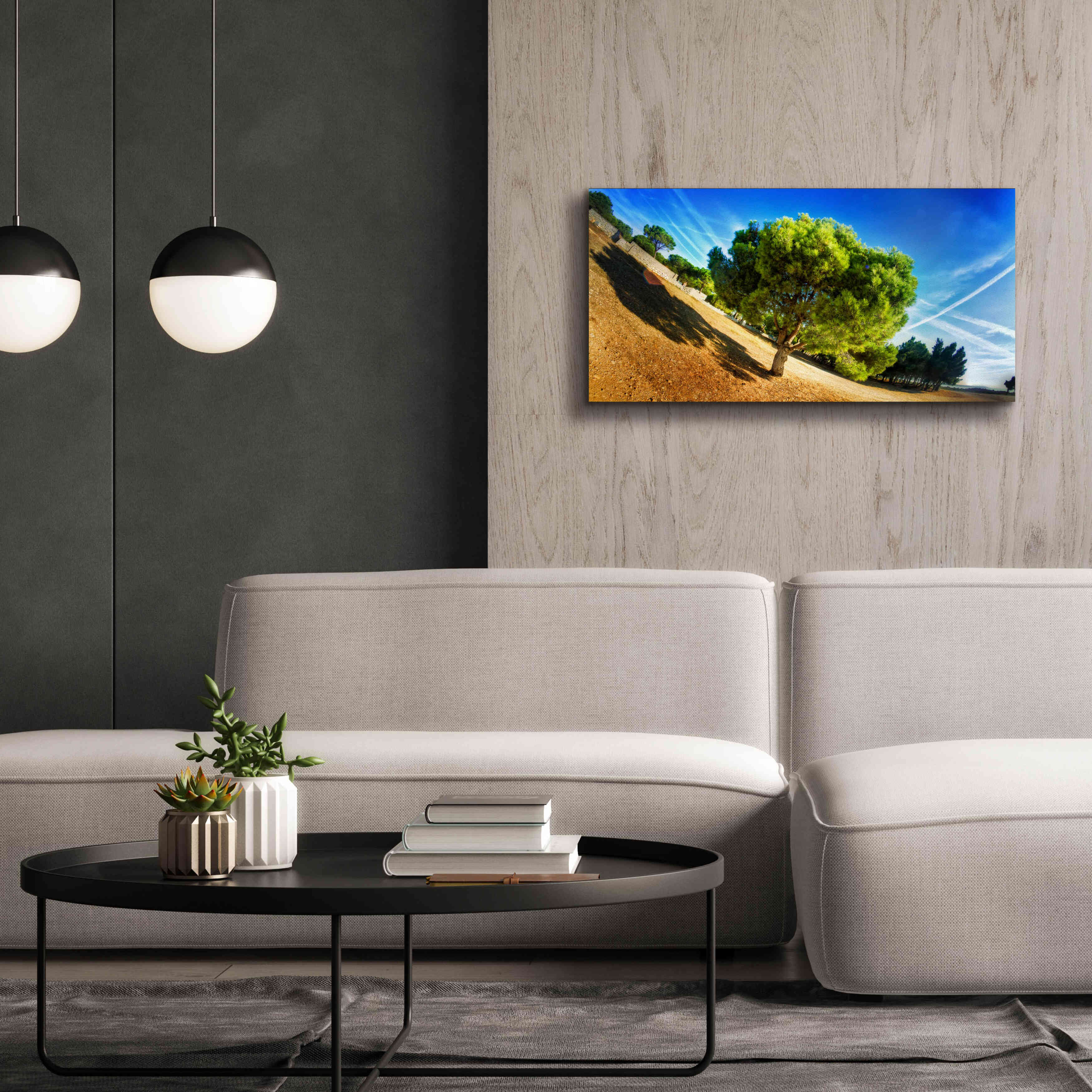 'Summer Tree' by Sebastien Lory, Giclee Canvas Wall Art,40 x 20