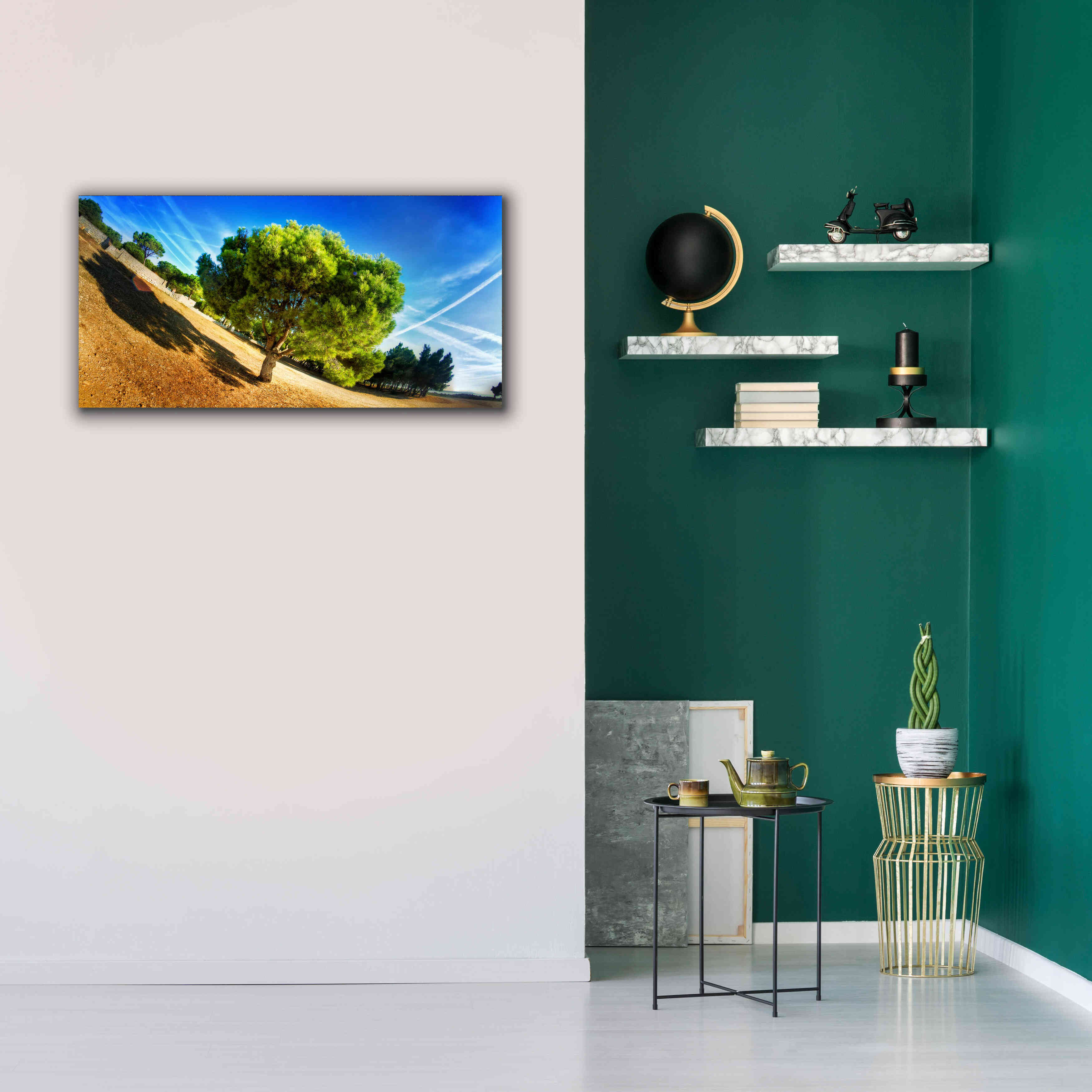 'Summer Tree' by Sebastien Lory, Giclee Canvas Wall Art,40 x 20