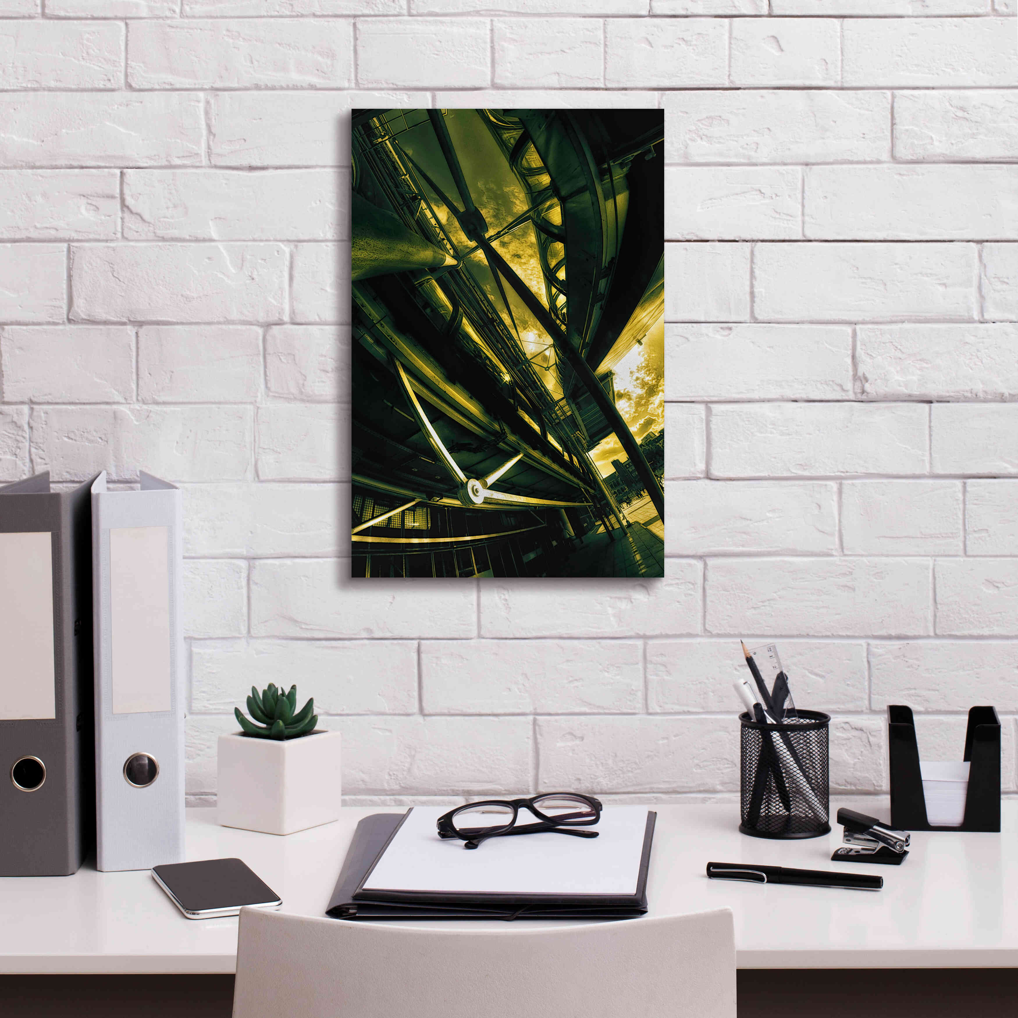 'Beaubourg' by Sebastien Lory, Giclee Canvas Wall Art,12 x 18