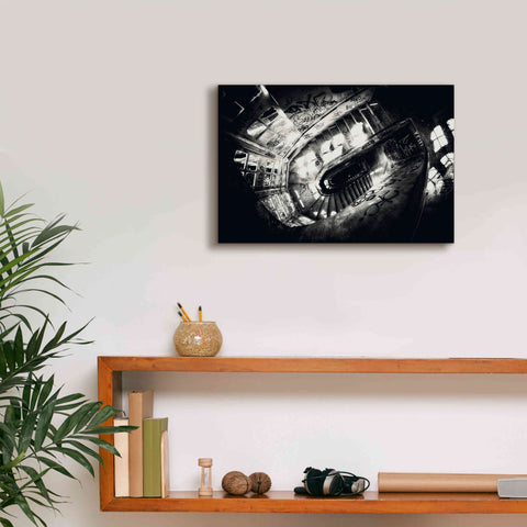 Image of 'Sanat stairs' by Sebastien Lory, Giclee Canvas Wall Art,18 x 12