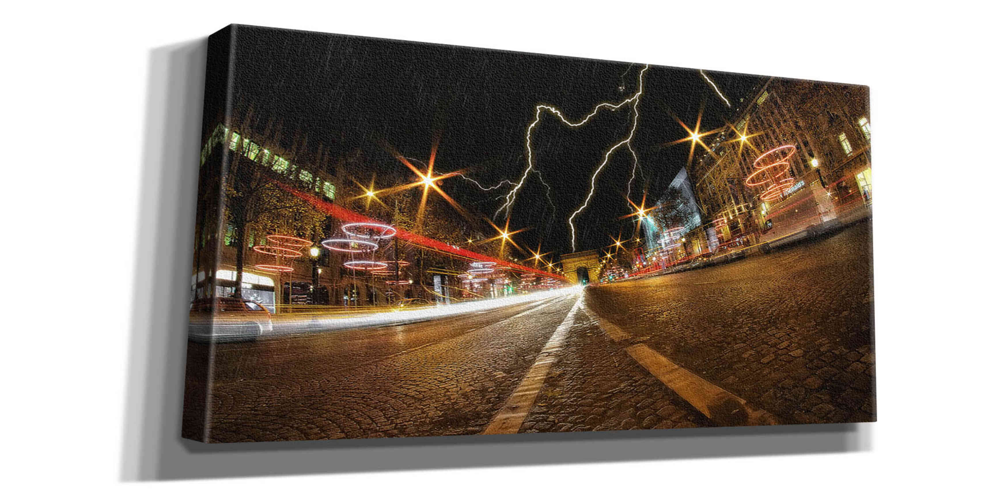 'Elysee storm' by Sebastien Lory, Giclee Canvas Wall Art