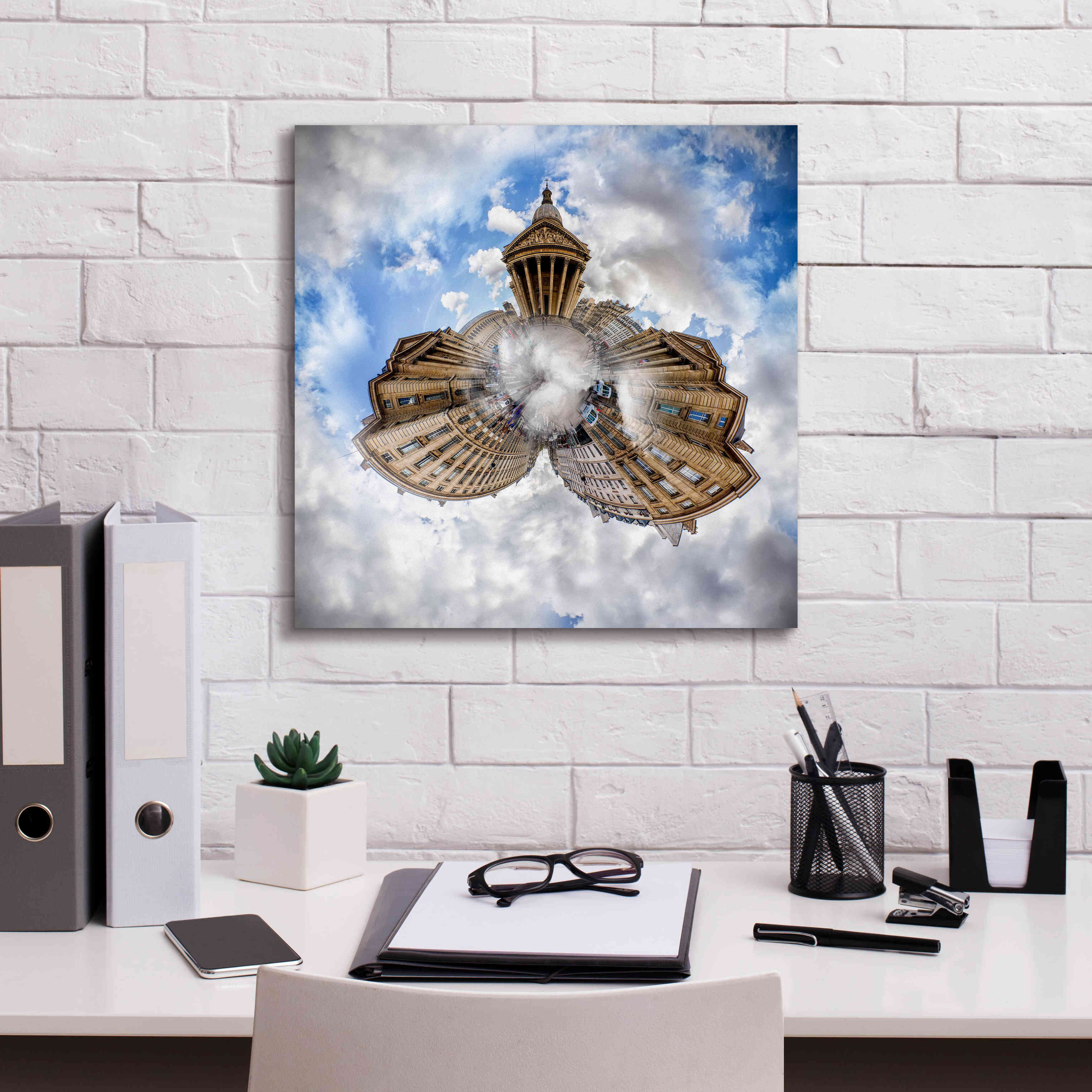 'Pantheon' by Sebastien Lory, Giclee Canvas Wall Art,18 x 18
