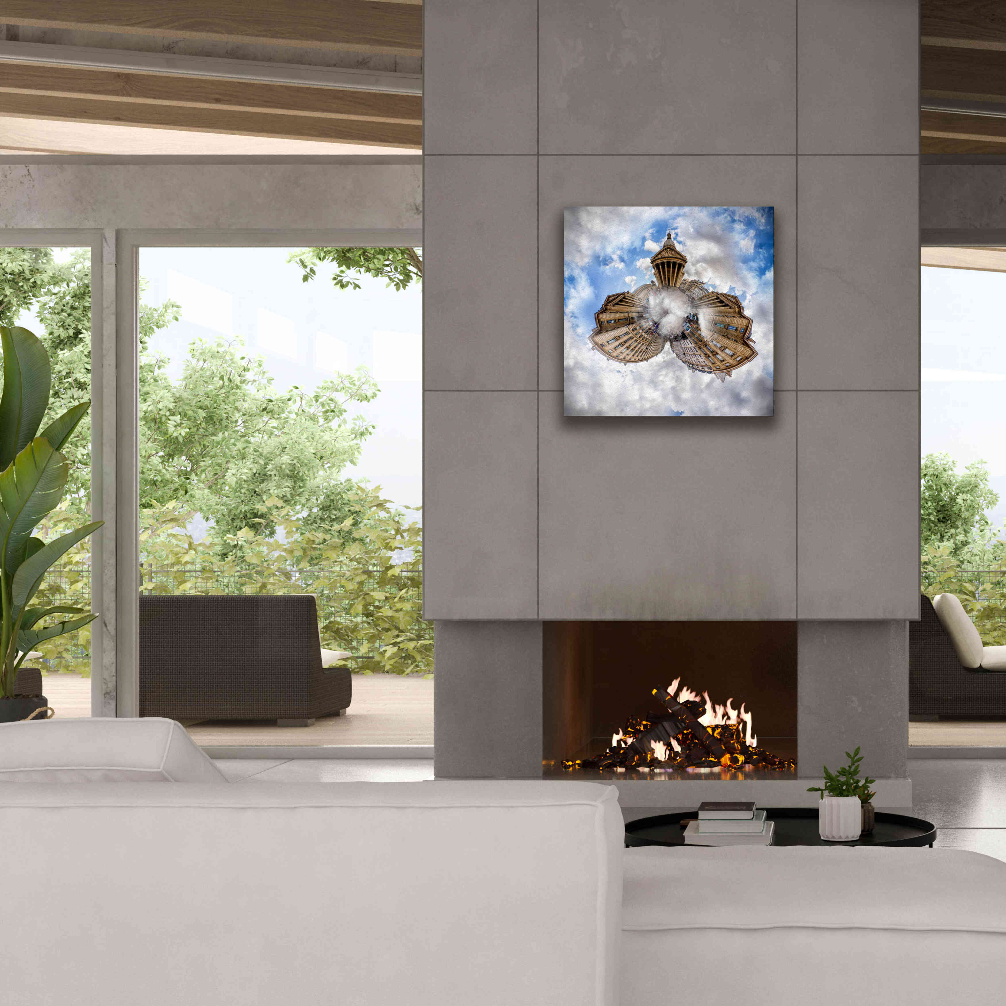 'Pantheon' by Sebastien Lory, Giclee Canvas Wall Art,26 x 26