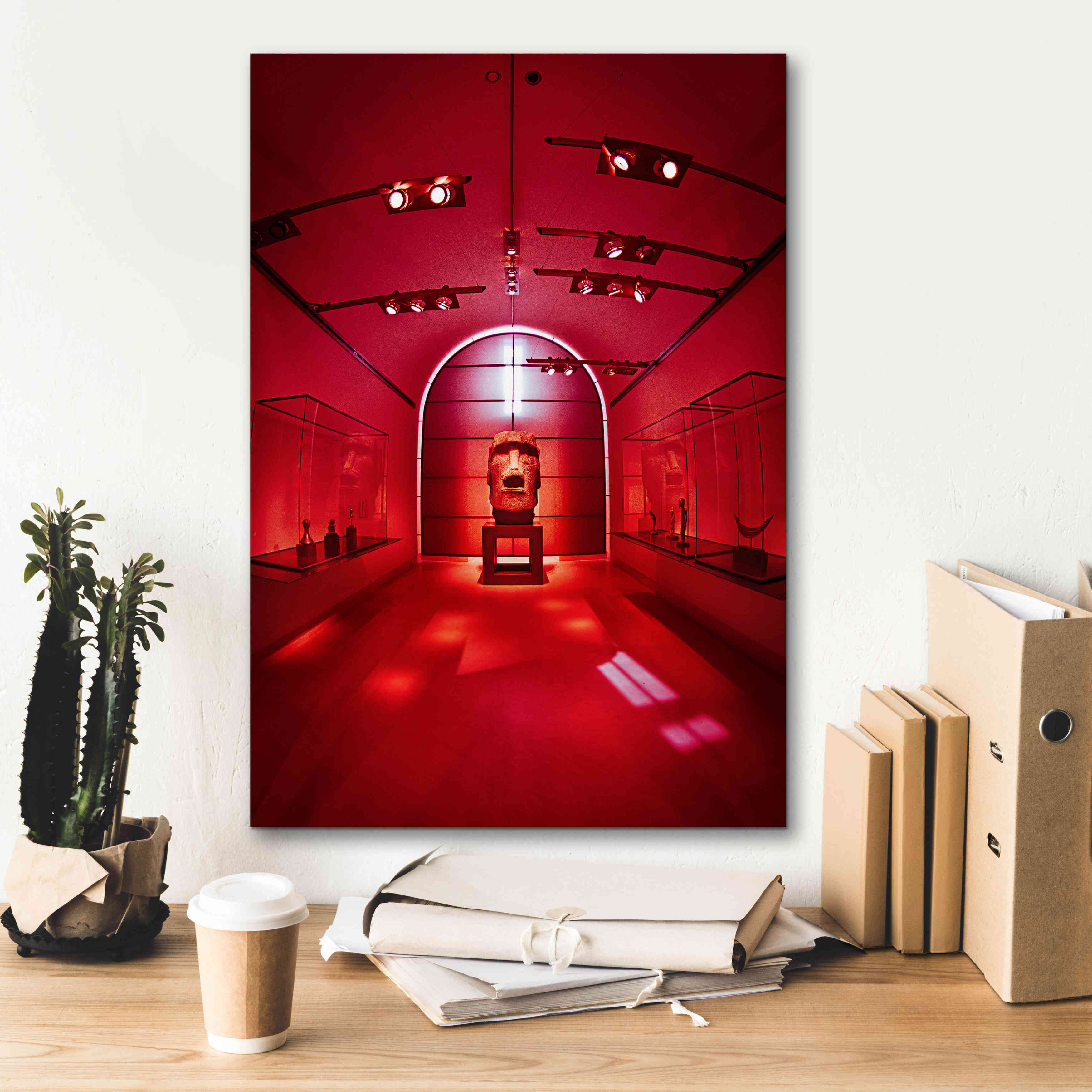 'Red Sculpture' by Sebastien Lory, Giclee Canvas Wall Art,18 x 26