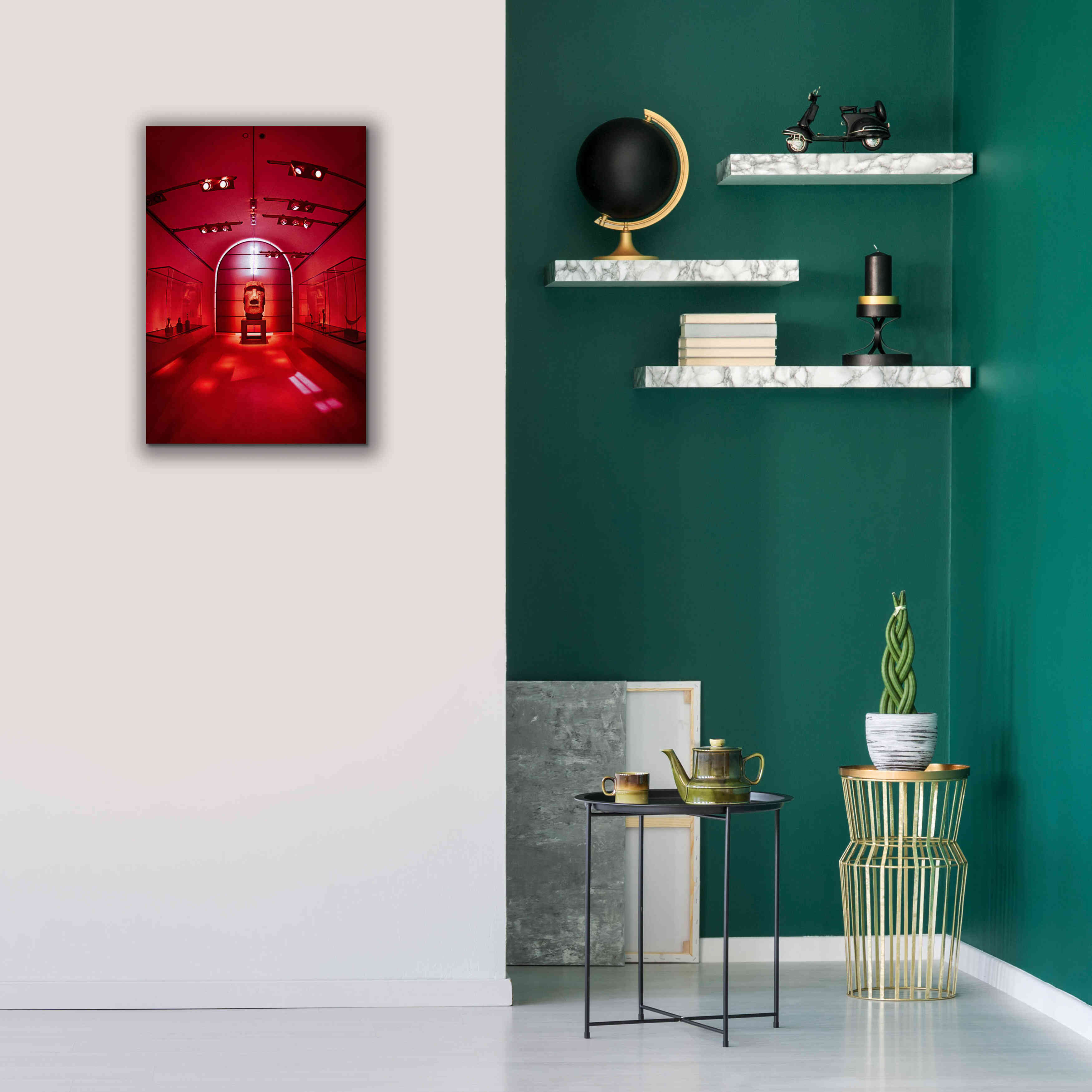 'Red Sculpture' by Sebastien Lory, Giclee Canvas Wall Art,18 x 26