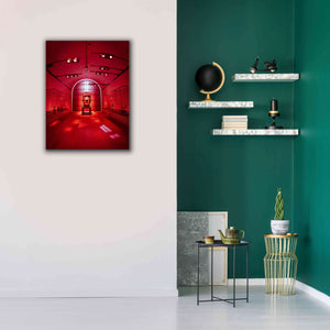 'Red Sculpture' by Sebastien Lory, Giclee Canvas Wall Art,26 x 34