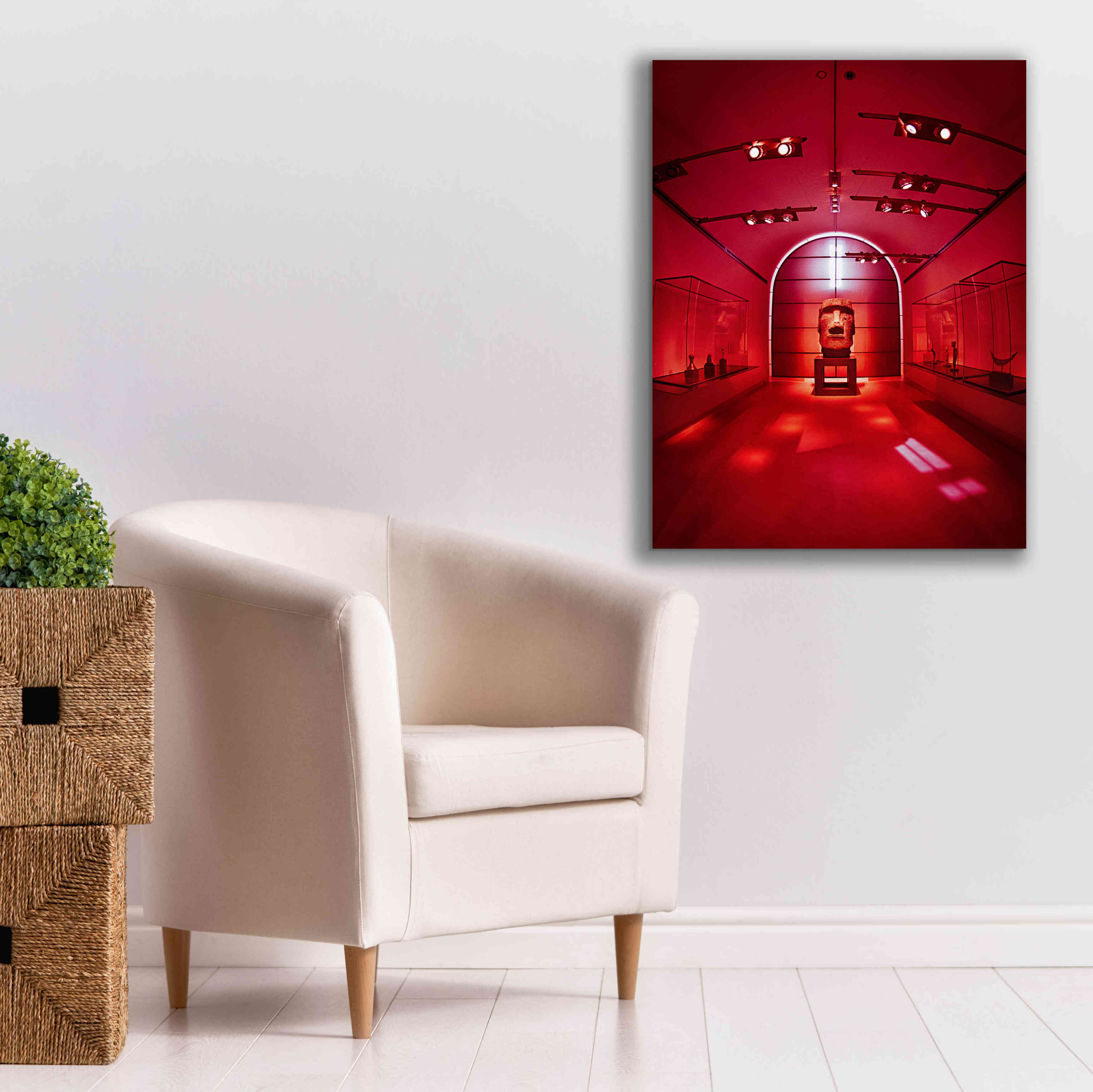 'Red Sculpture' by Sebastien Lory, Giclee Canvas Wall Art,26 x 34