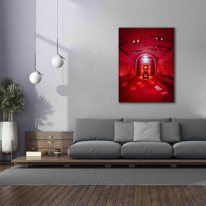 'Red Sculpture' by Sebastien Lory, Giclee Canvas Wall Art,40 x 54