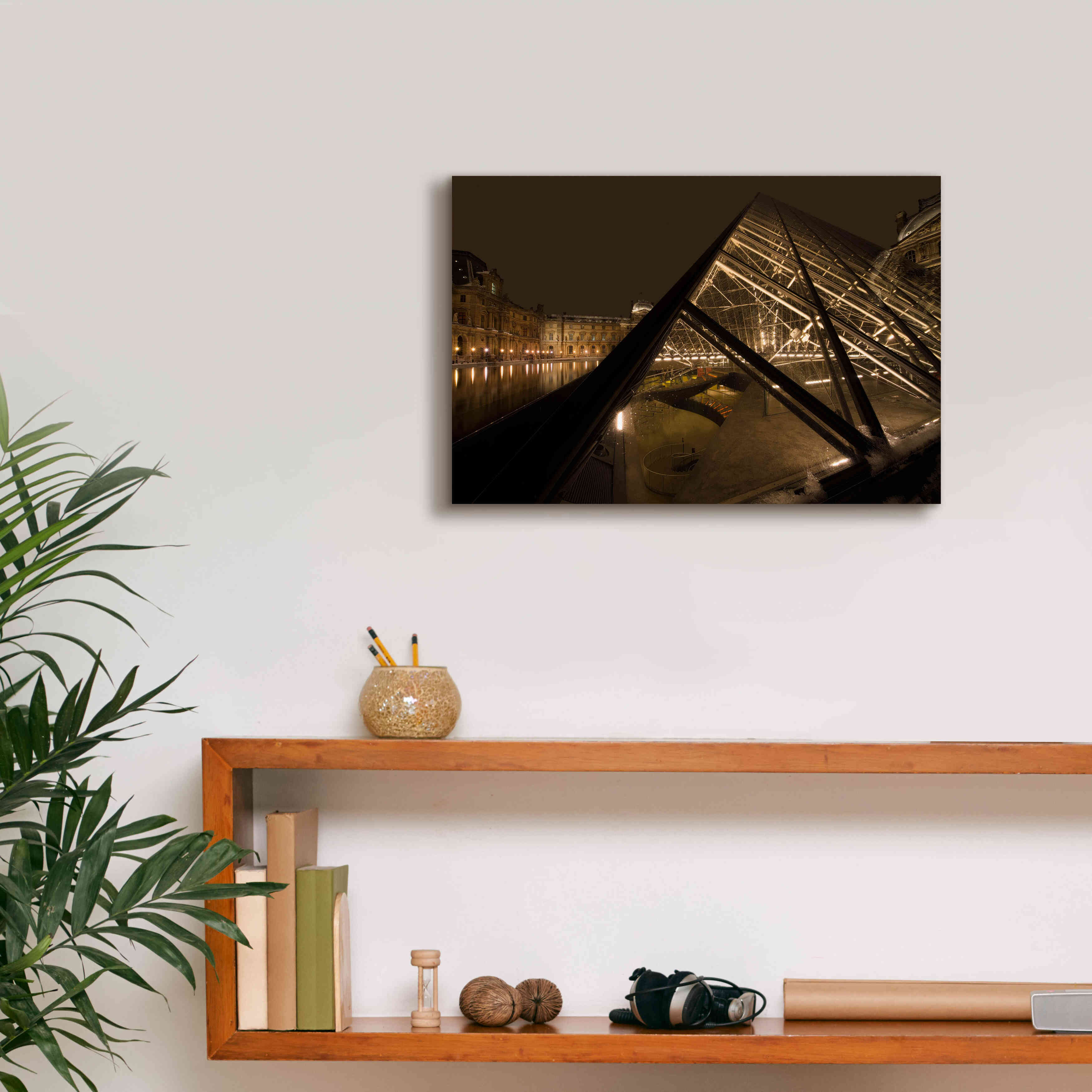 'Louvre 2' by Sebastien Lory, Giclee Canvas Wall Art,18 x 12