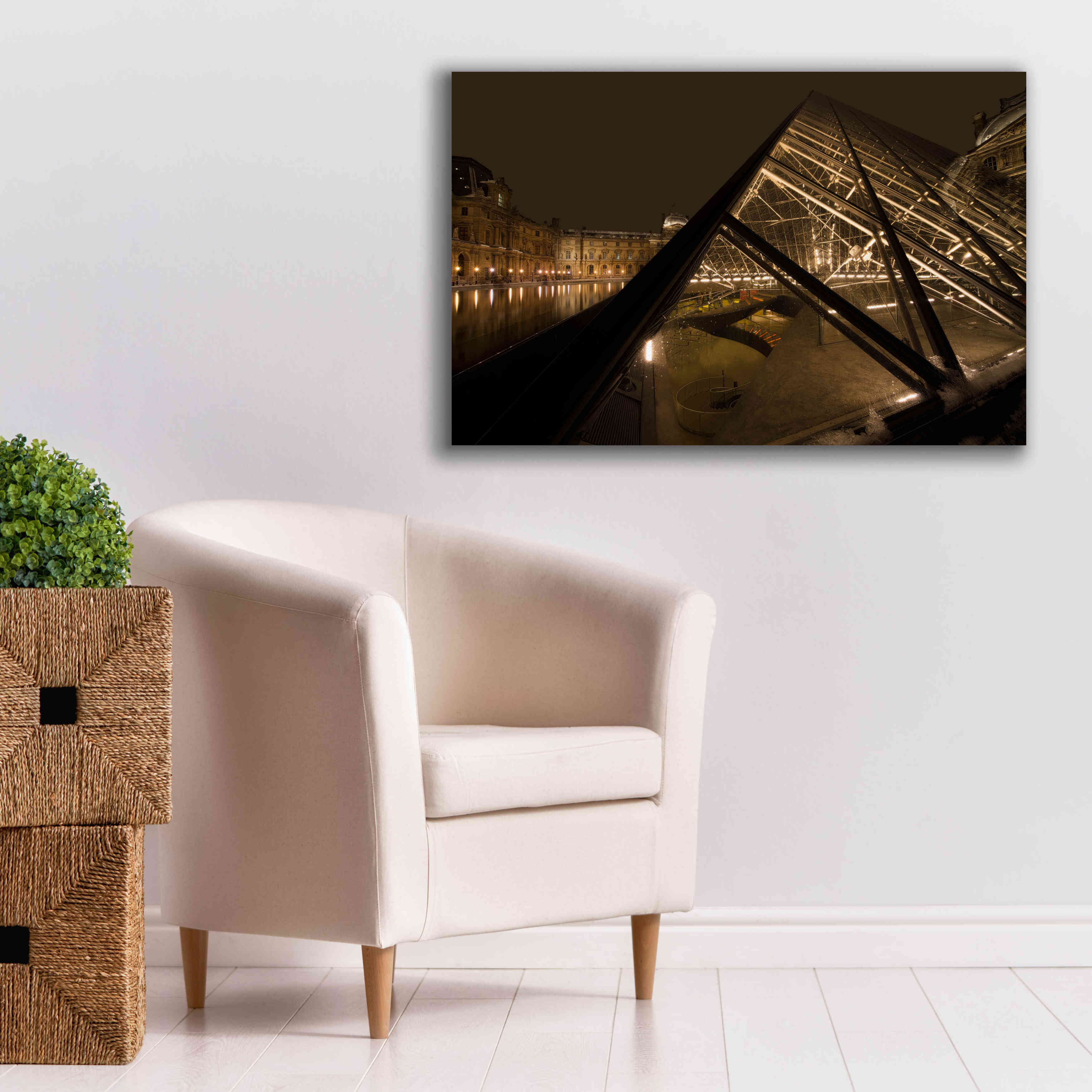 'Louvre 2' by Sebastien Lory, Giclee Canvas Wall Art,40 x 26