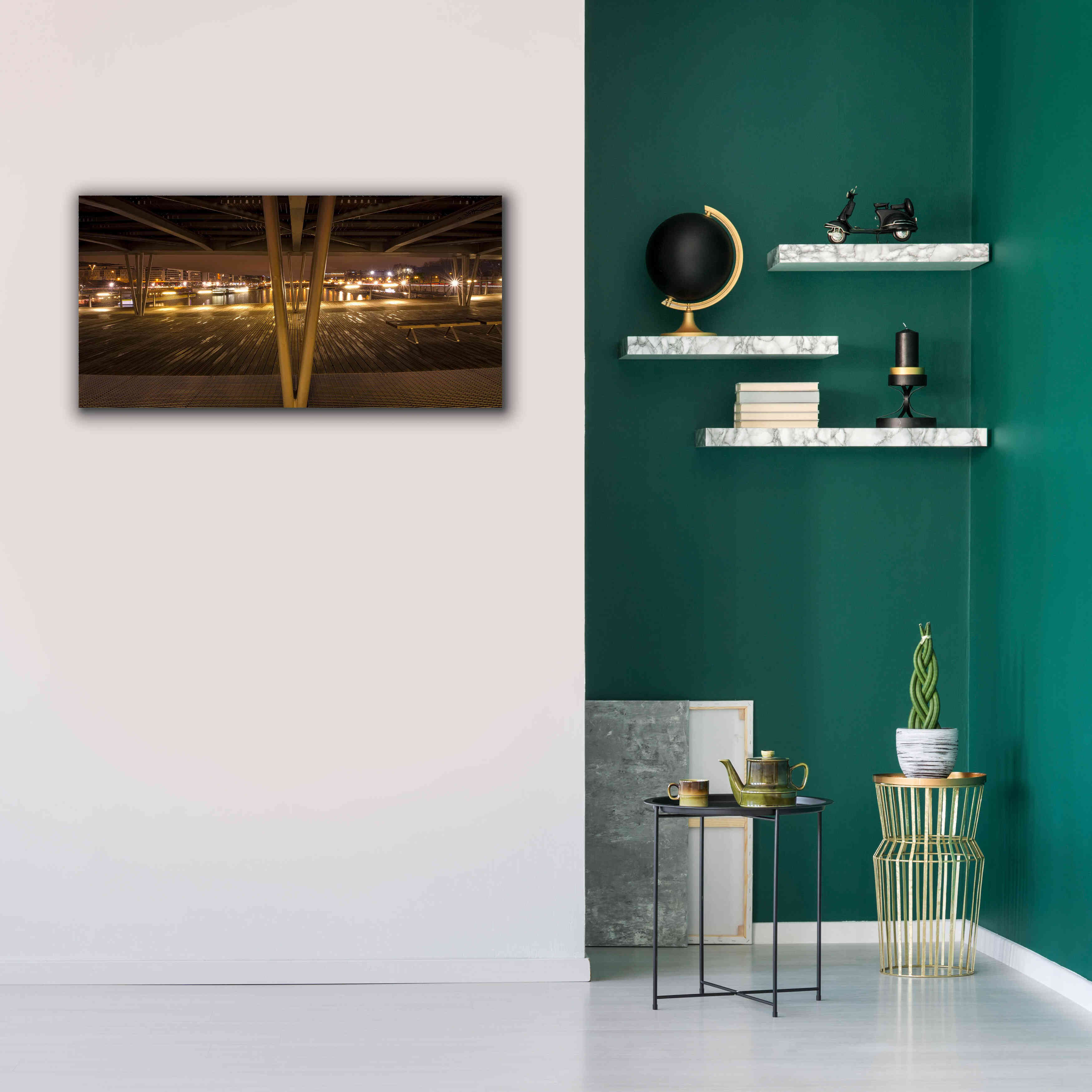 'Pont de Bercy' by Sebastien Lory, Giclee Canvas Wall Art,40 x 20