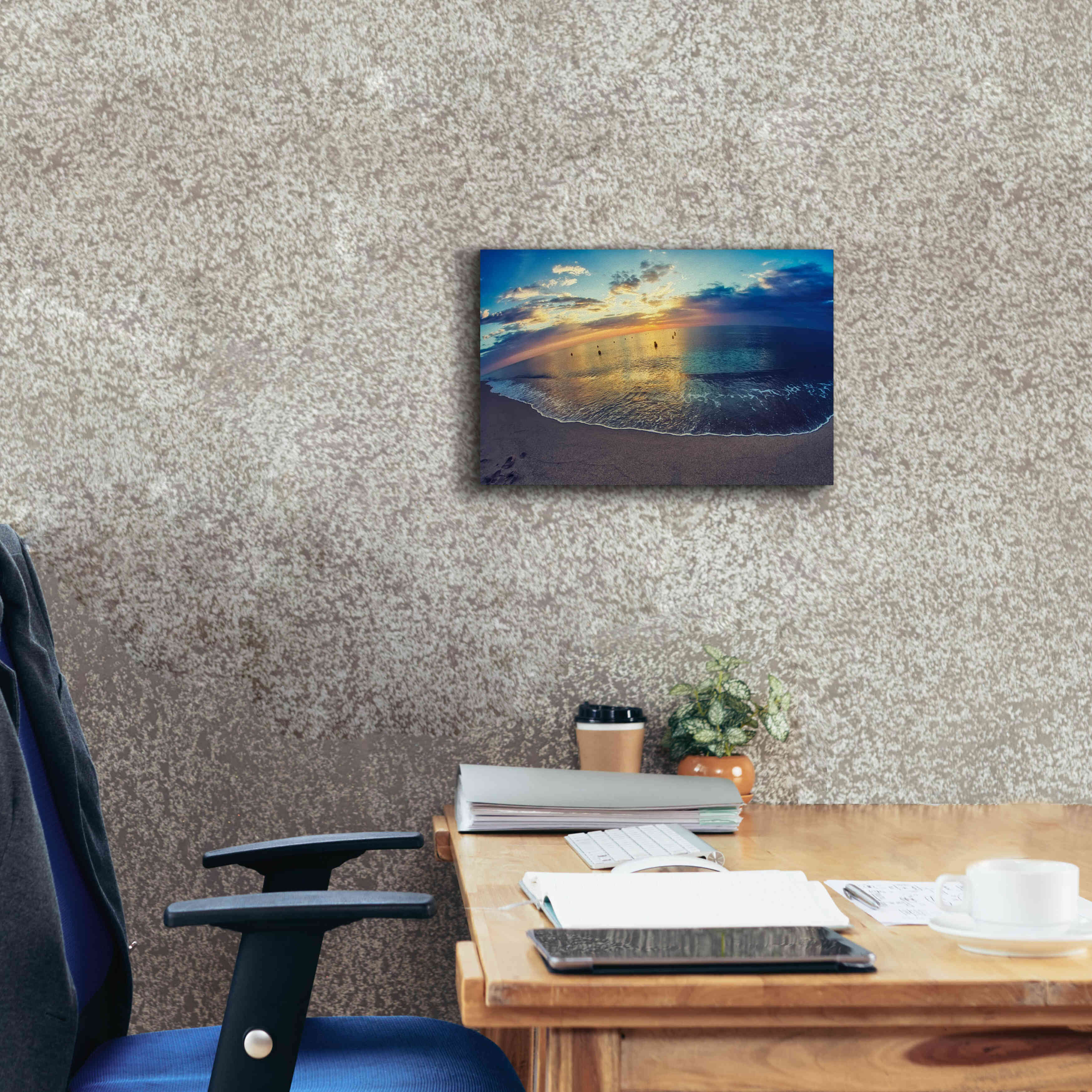 'Cypress Sunrise III' by Sebastien Lory, Giclee Canvas Wall Art,18 x 12