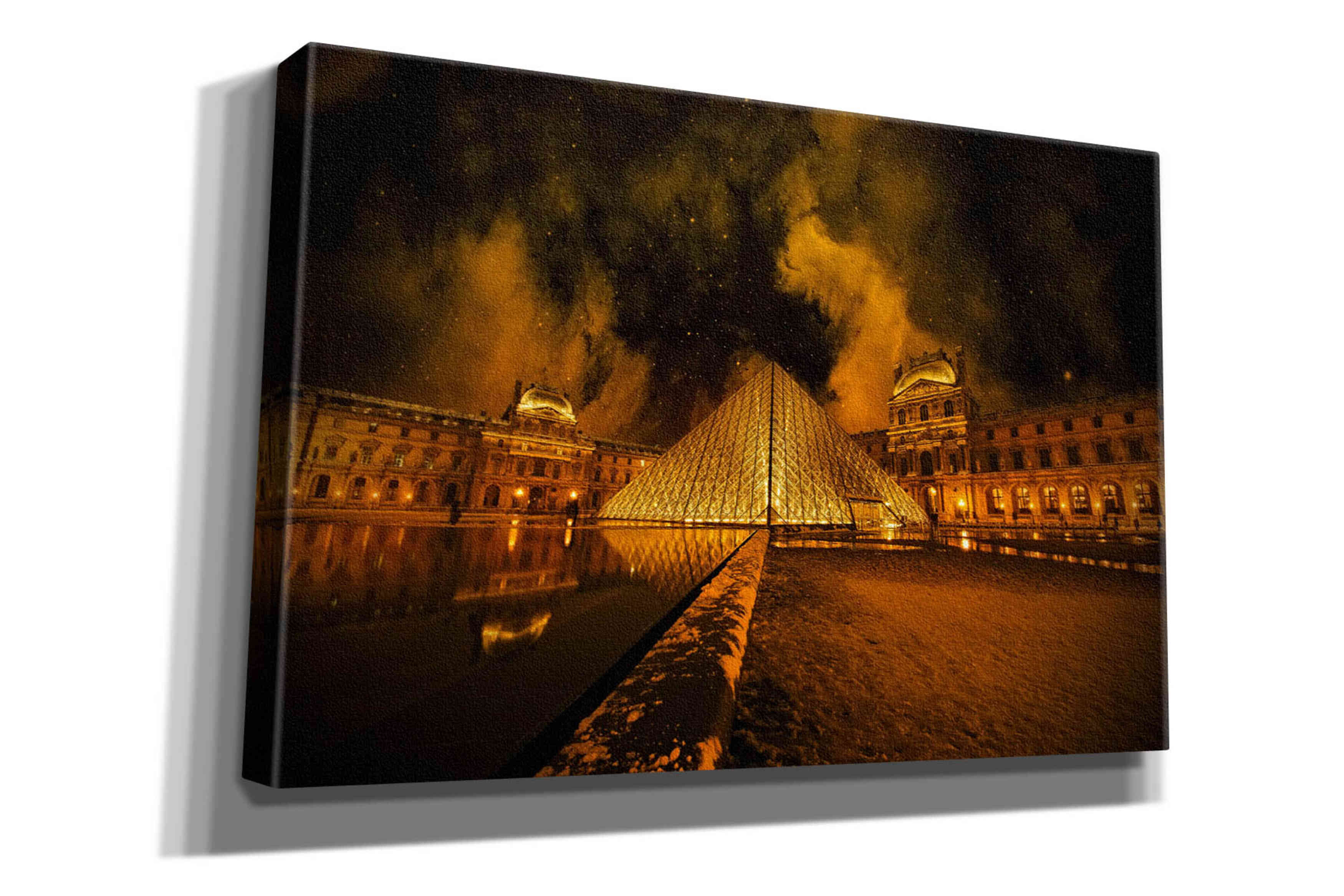 'Lourve Pyramid' by Sebastien Lory, Giclee Canvas Wall Art