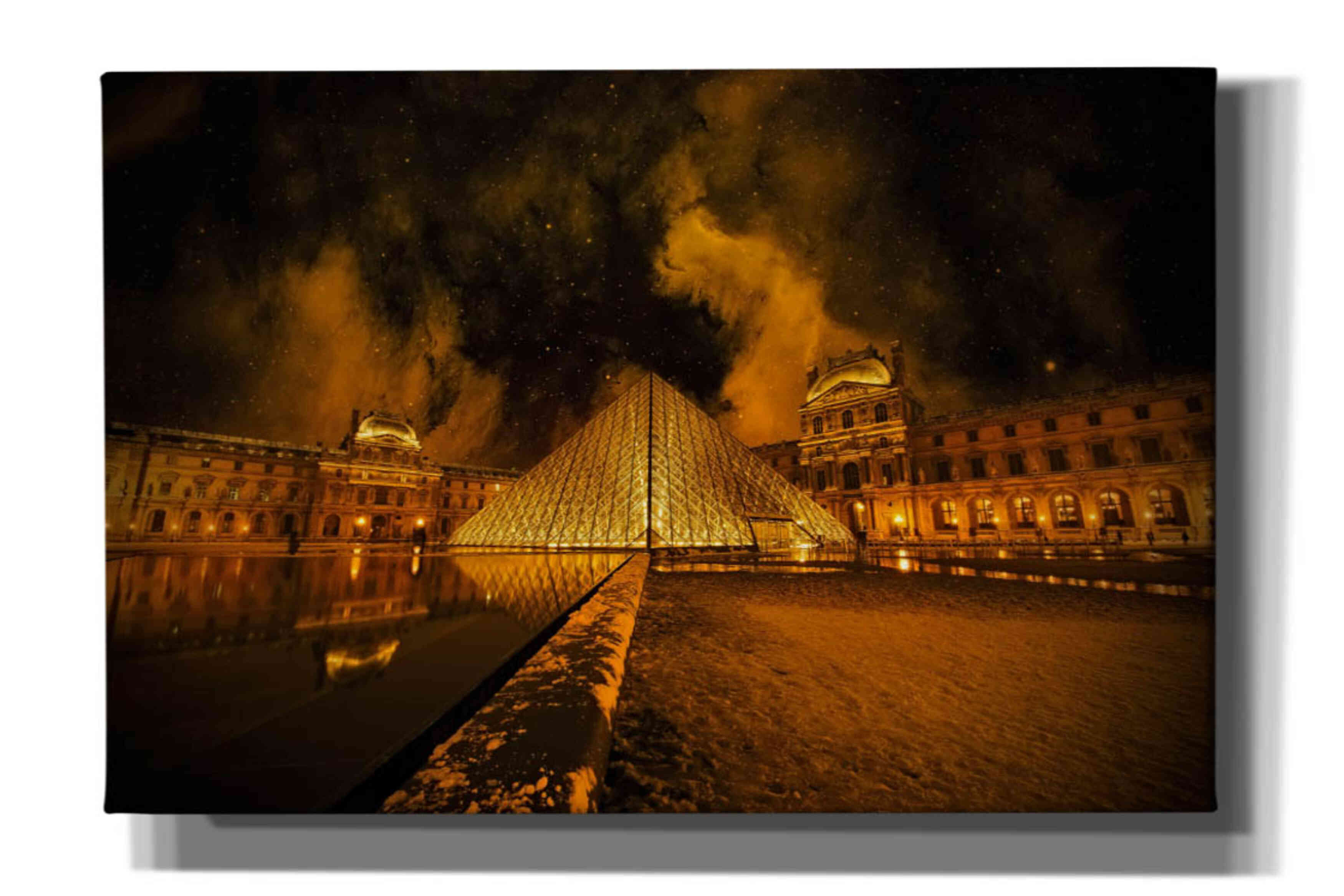 'Lourve Pyramid' by Sebastien Lory, Giclee Canvas Wall Art
