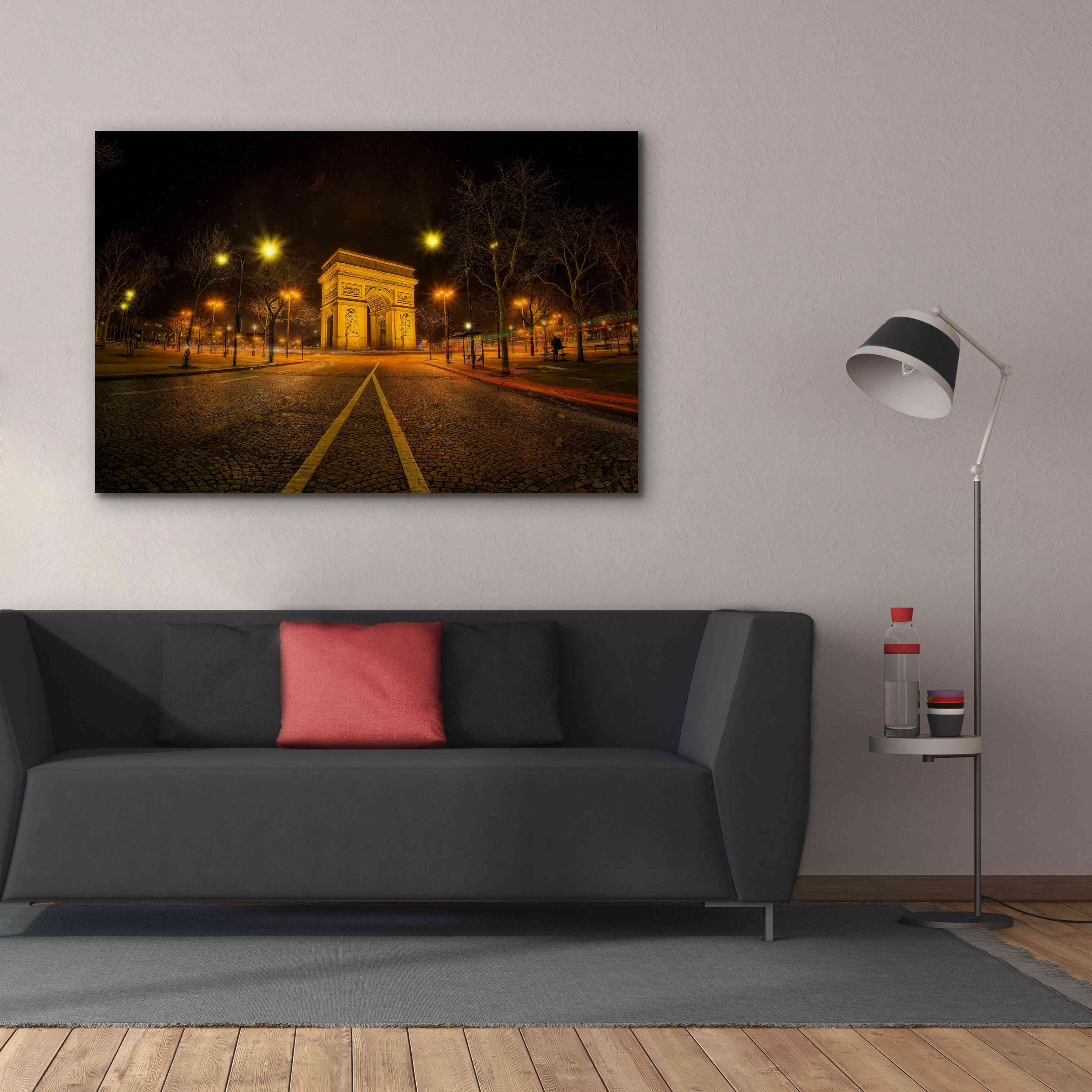 'Arc Night' by Sebastien Lory, Giclee Canvas Wall Art,60 x 40