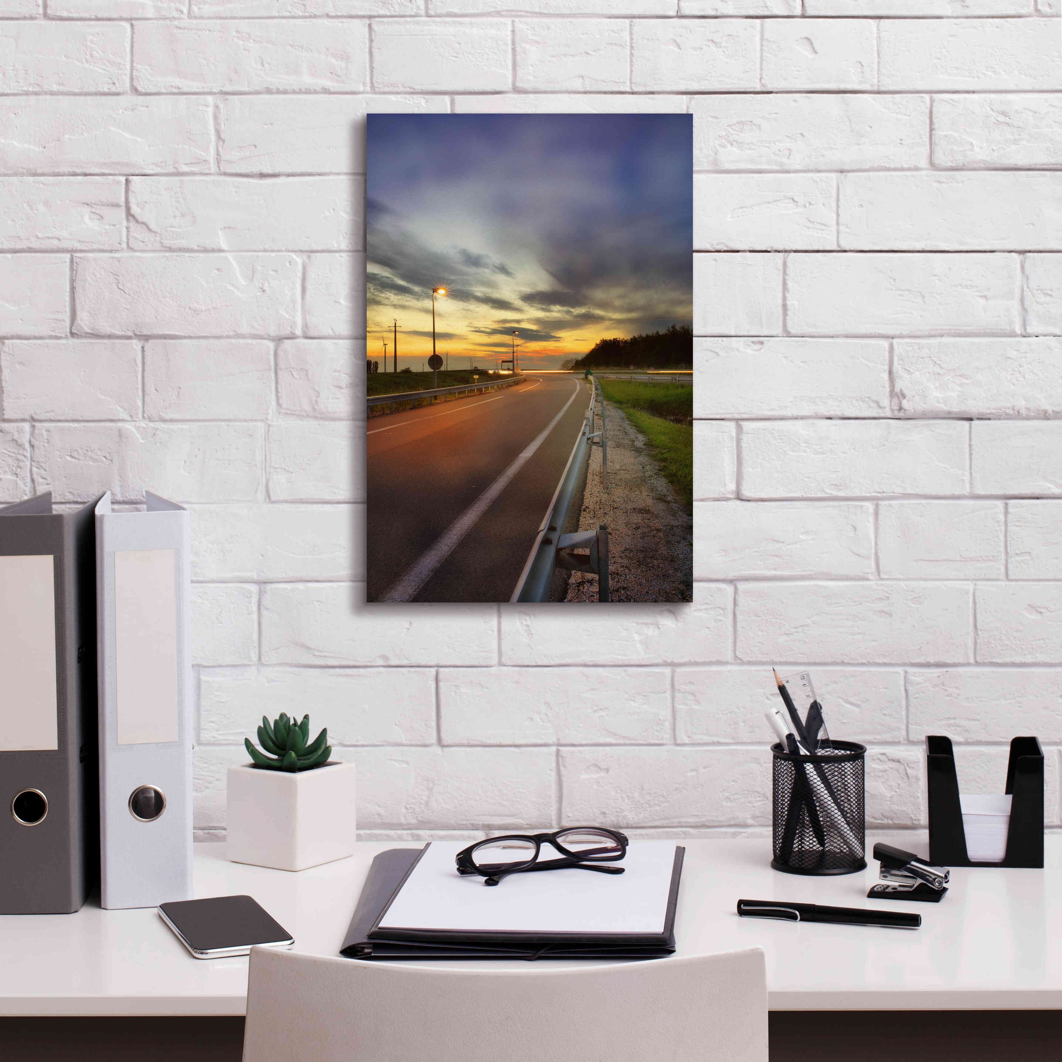 'Motorway' by Sebastien Lory, Giclee Canvas Wall Art,12 x 18