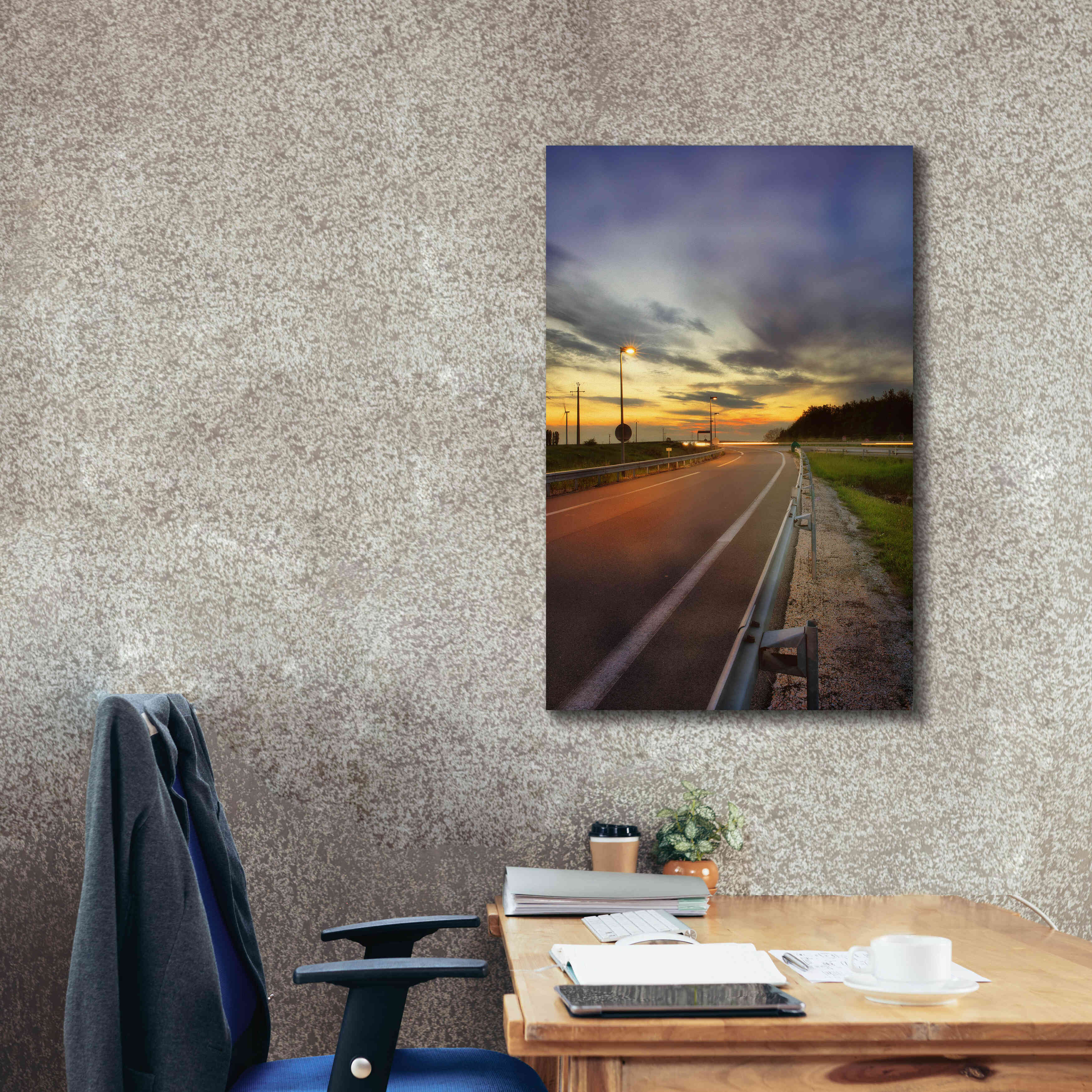'Motorway' by Sebastien Lory, Giclee Canvas Wall Art,26 x 40