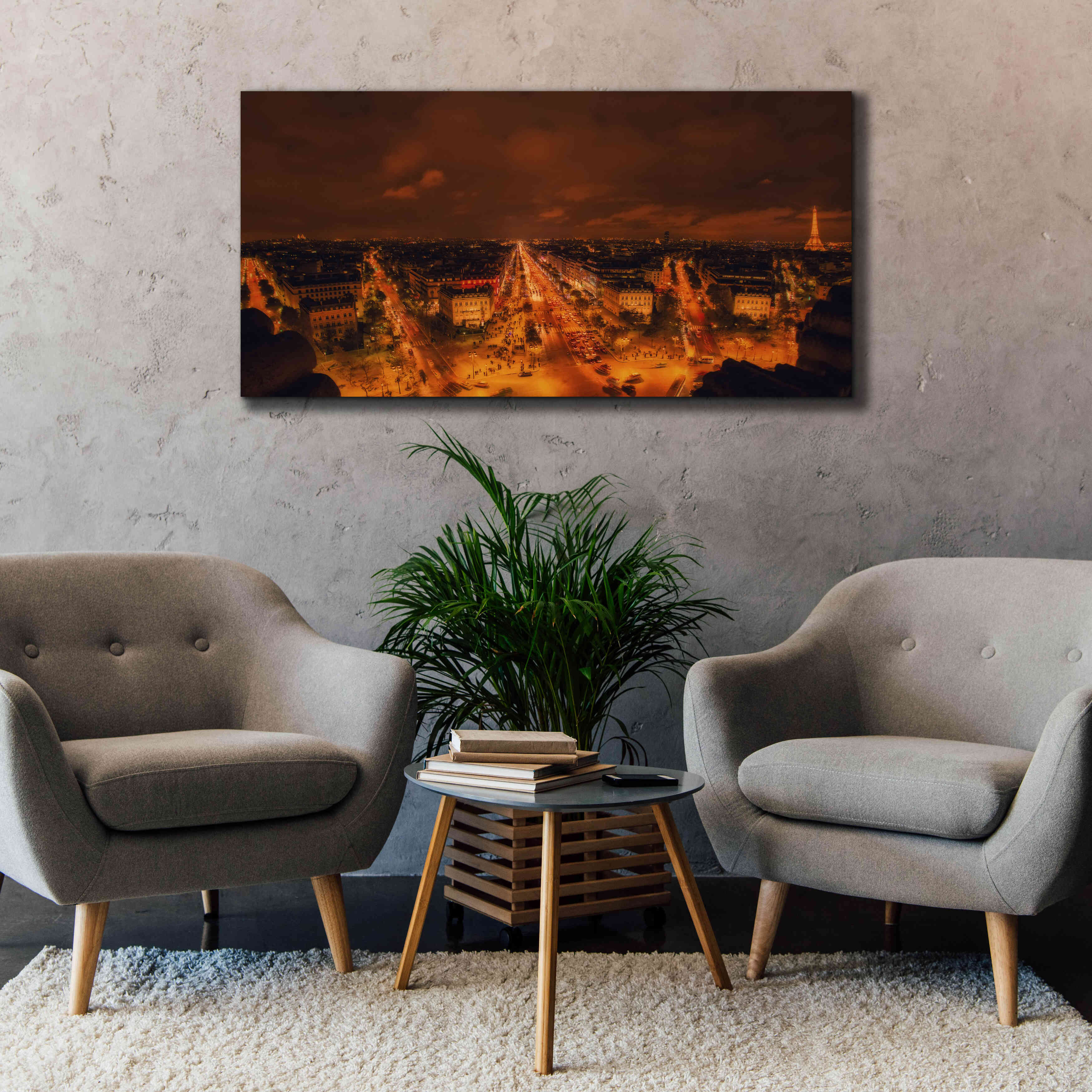 'From Arc De Triomphe' by Sebastien Lory, Giclee Canvas Wall Art,60 x 30